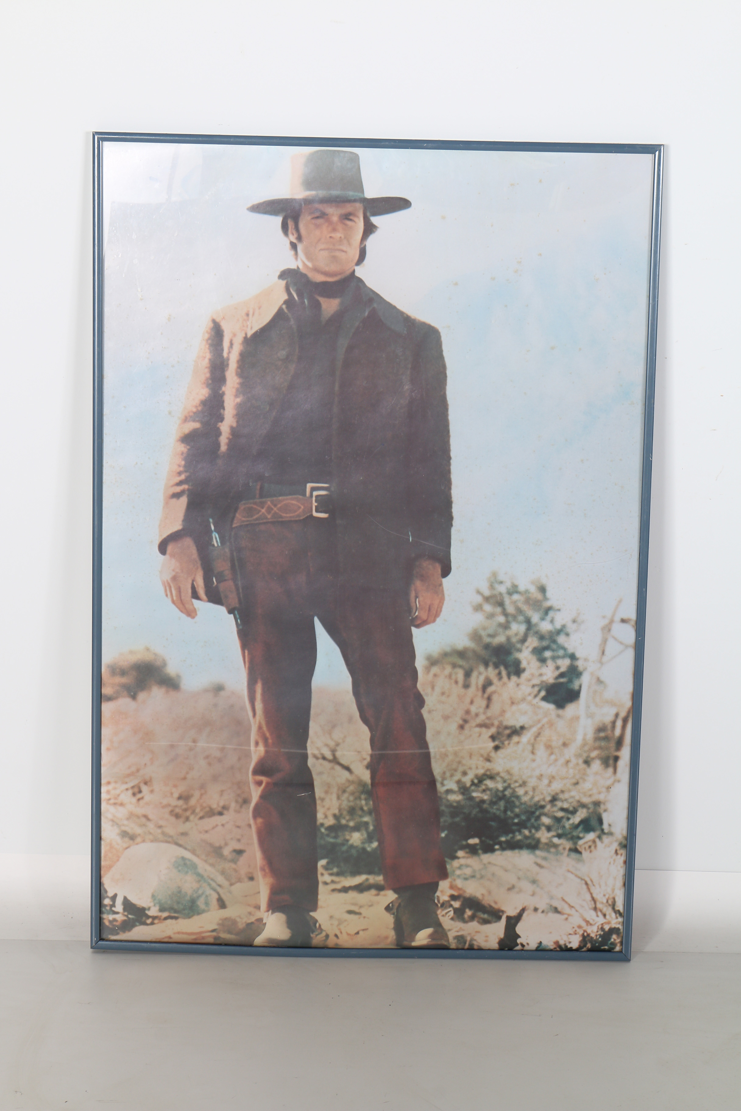 Framed Movie Posters for John Wayne and Clint Eastwood Westerns