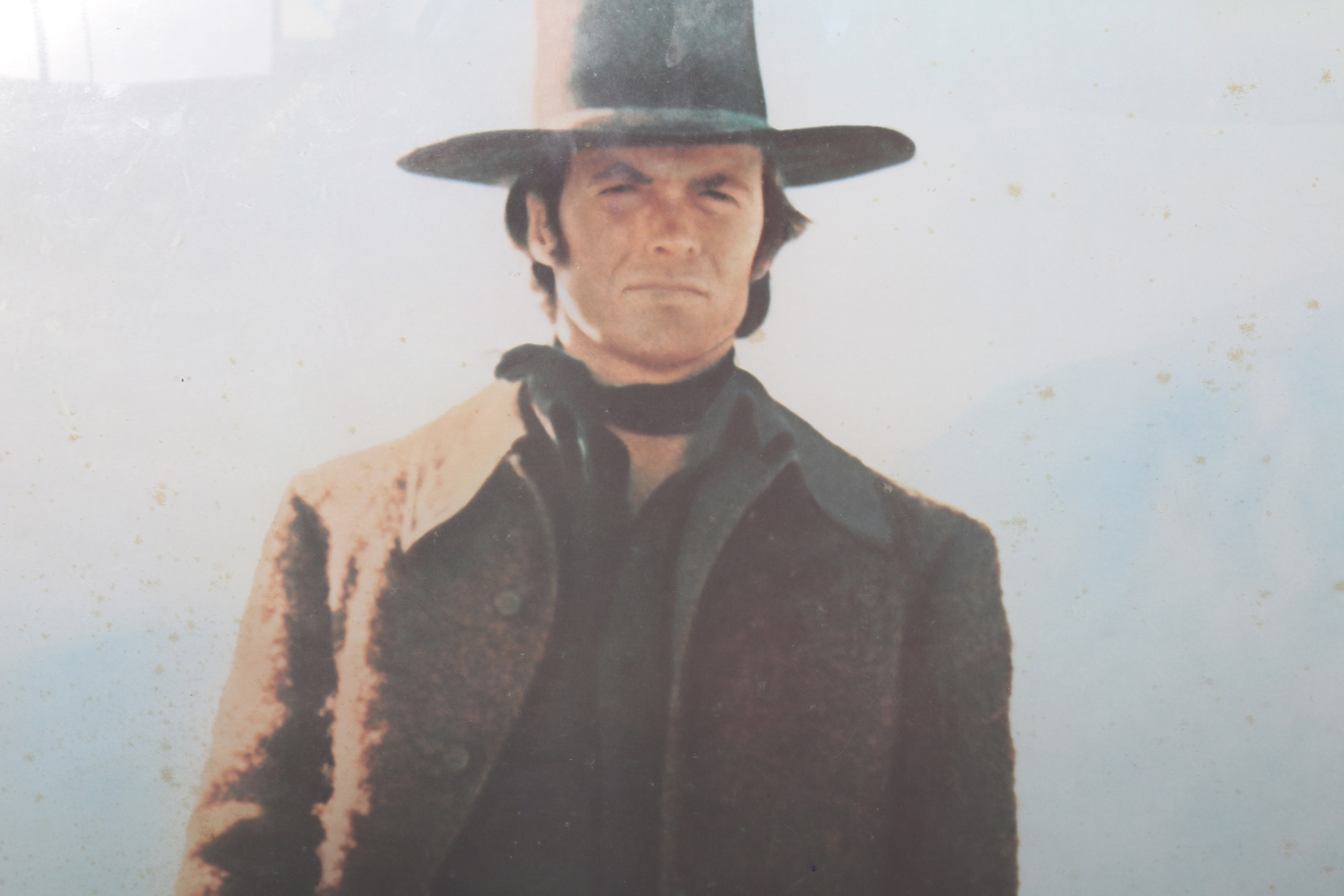 Framed Movie Posters for John Wayne and Clint Eastwood Westerns