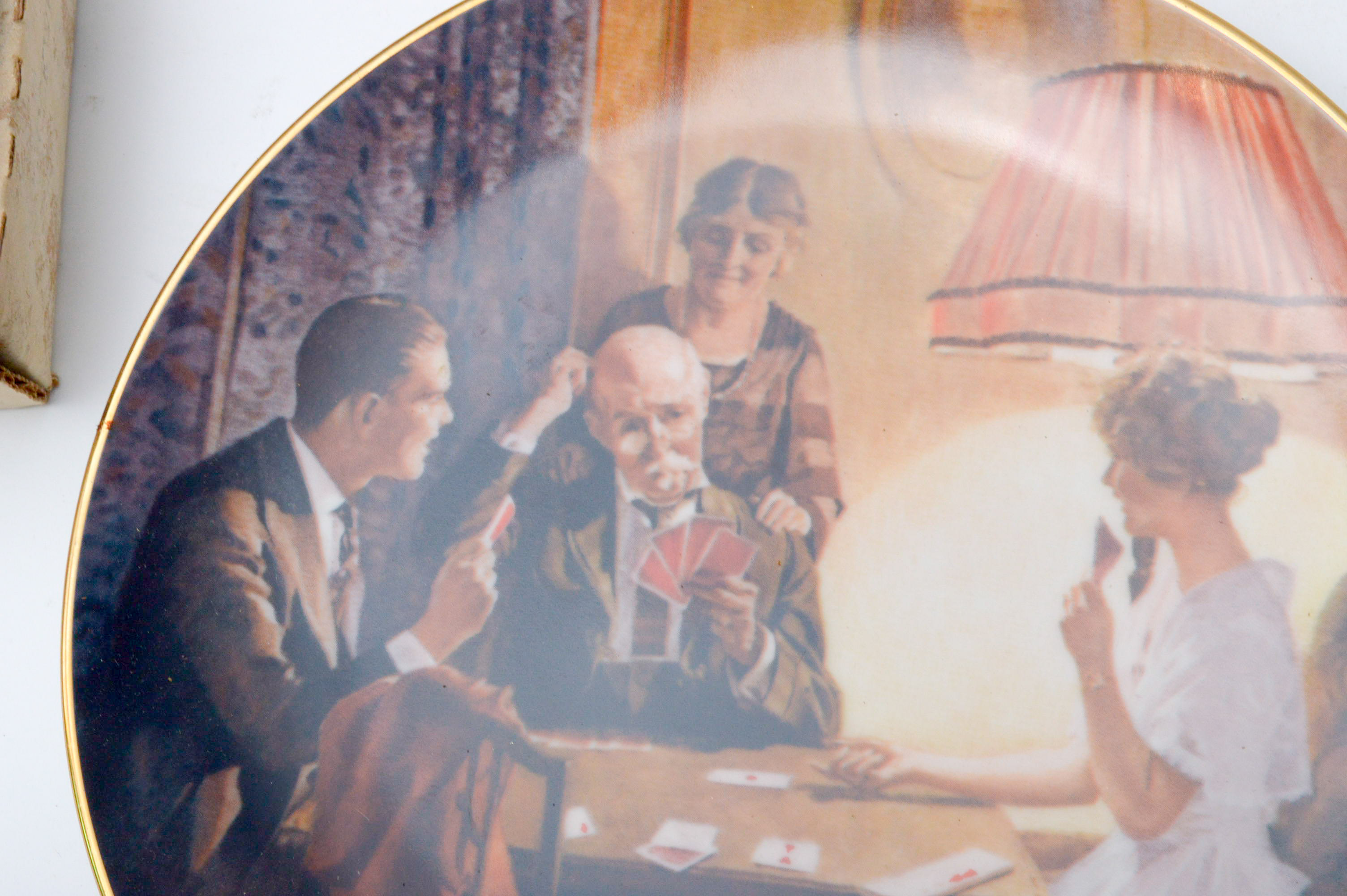 Set of Six Norman Rockwell Knowles Collector Numbered Plates