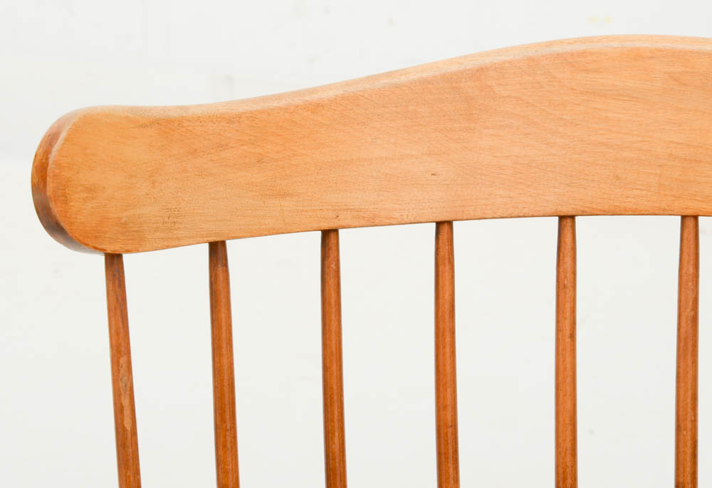 Vintage Windsor Style Nichols and Stone Maple Dining Chairs