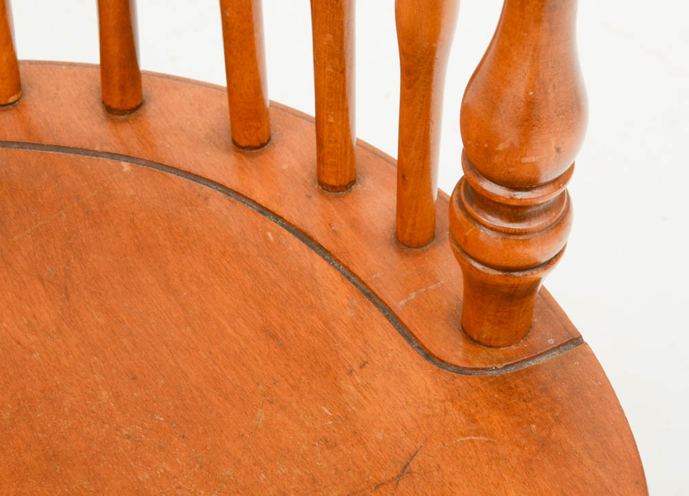 Vintage Windsor Style Nichols and Stone Maple Dining Chairs