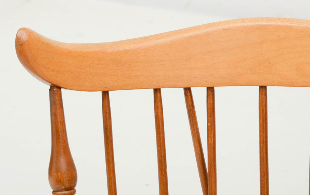 Vintage Windsor Style Nichols and Stone Maple Dining Chairs