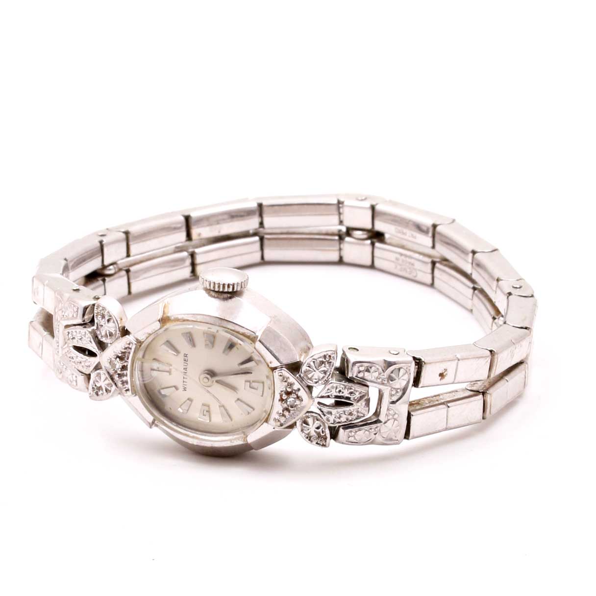 Women's Wittnauer Diamond Floral Watch with Gemex Expansion Bracelet