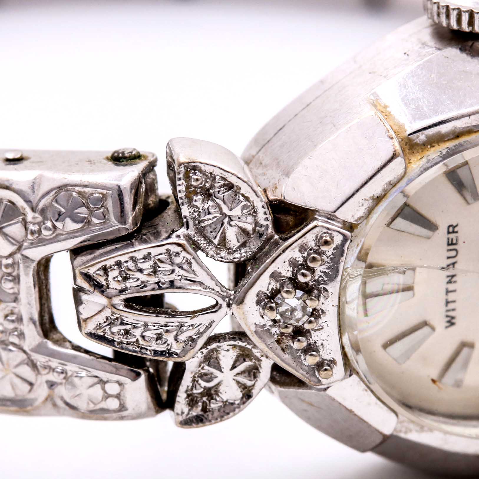 Women's Wittnauer Diamond Floral Watch with Gemex Expansion Bracelet
