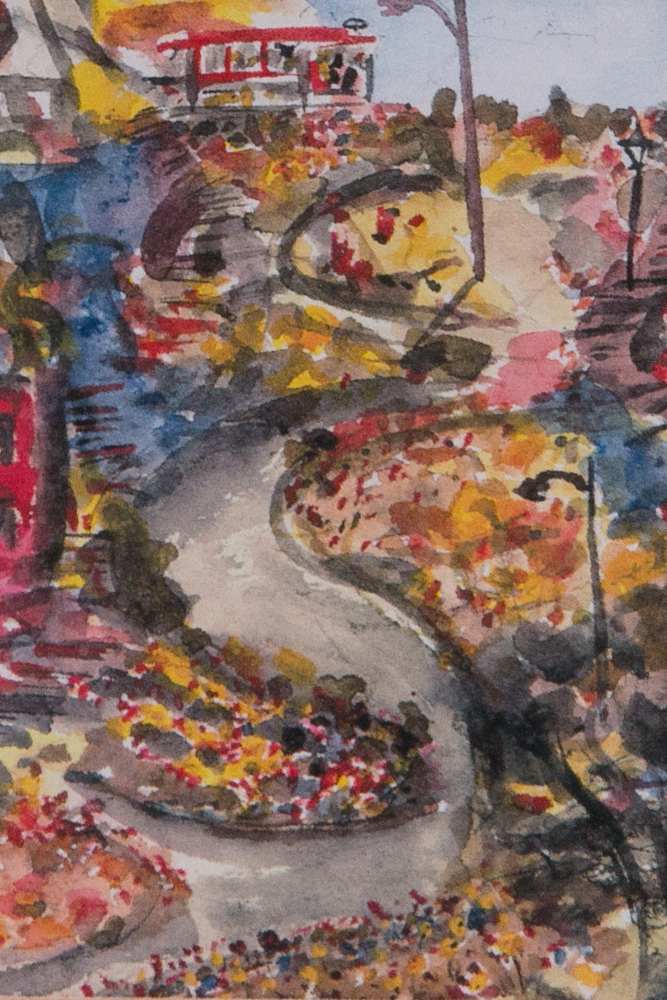 Limited Edition "San Francisco" Watercolor Signed Eduardo Guzman