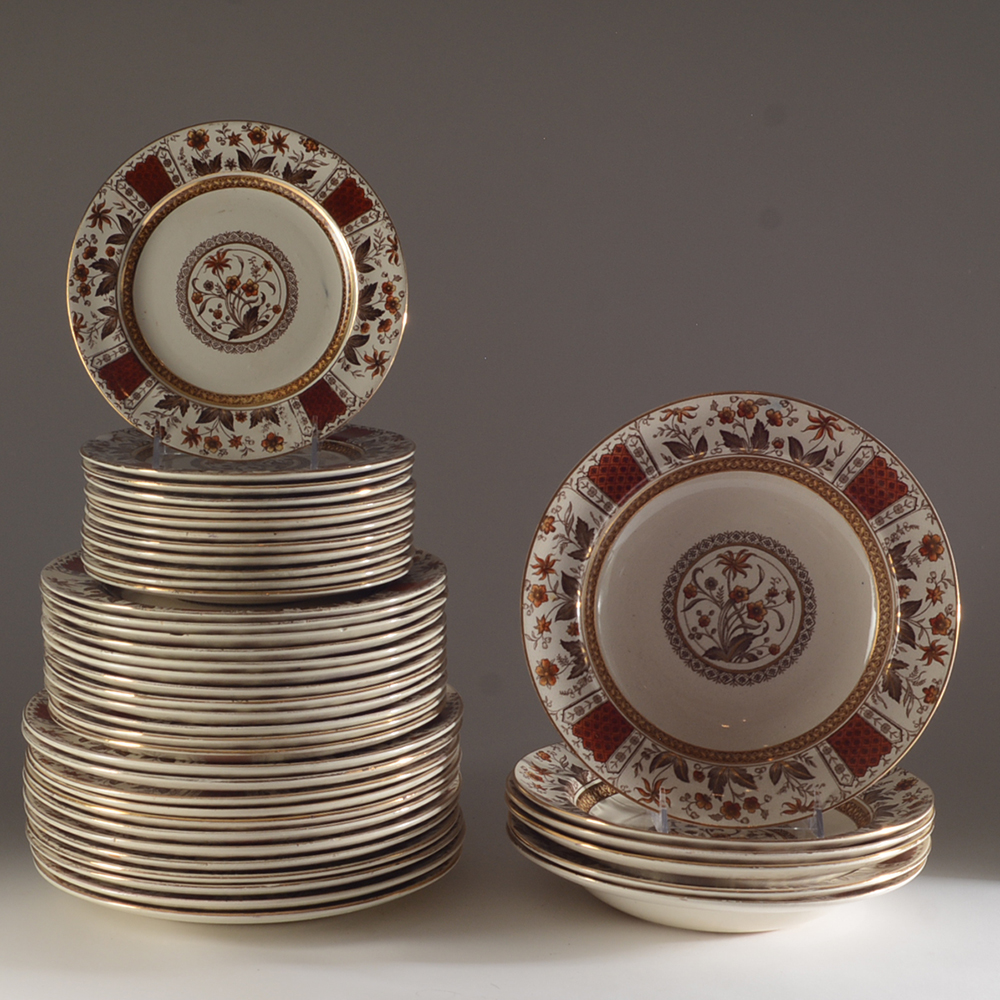 Antique English Sampson Hancock & Sons "Norman" Dish Set