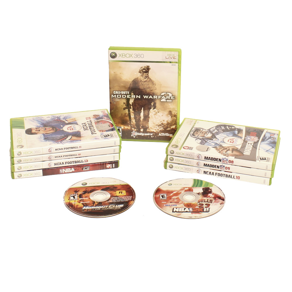 Xbox 360 Games Including "Call of Duty," "Madden Football," More