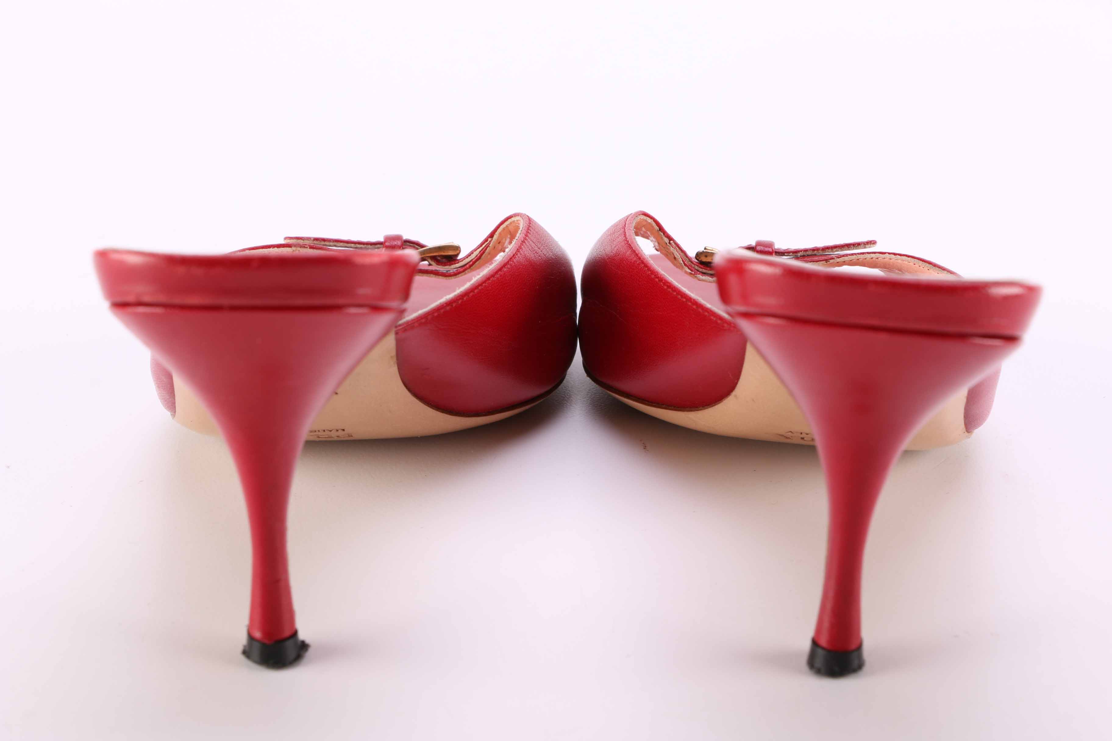 Two Pairs of Prada Open Toe Heels