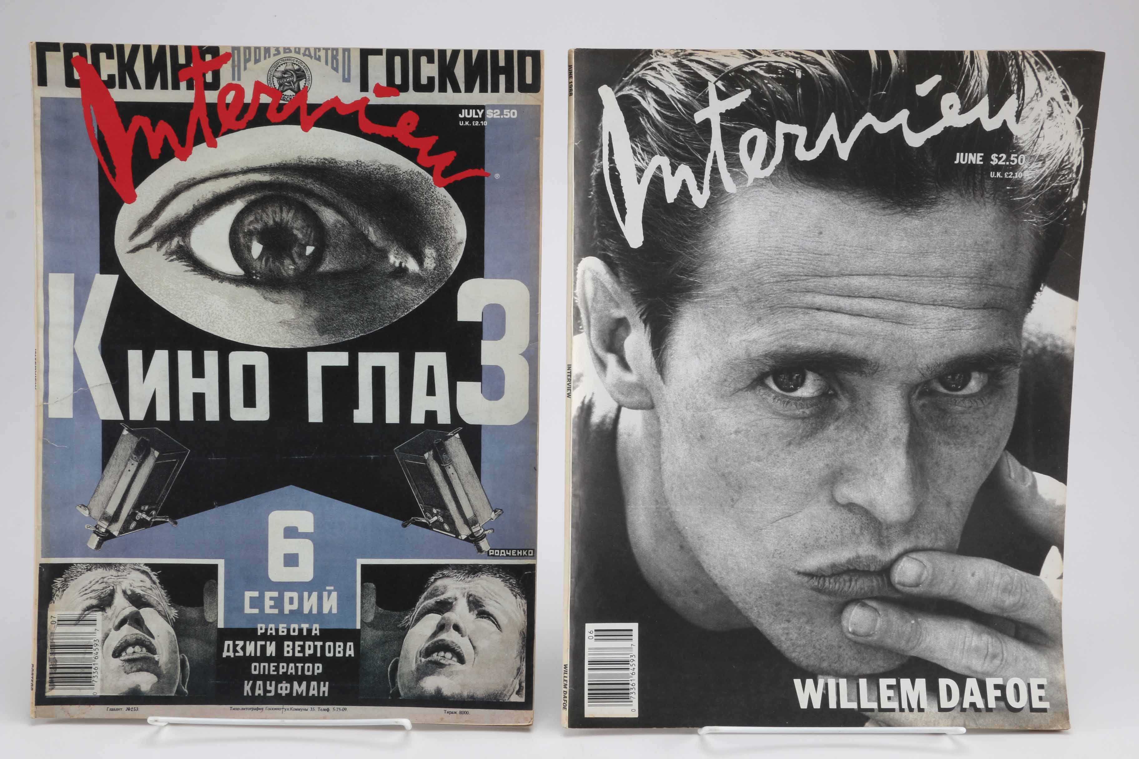 Collection of 1988 and December 1987 "Interview" Magazines