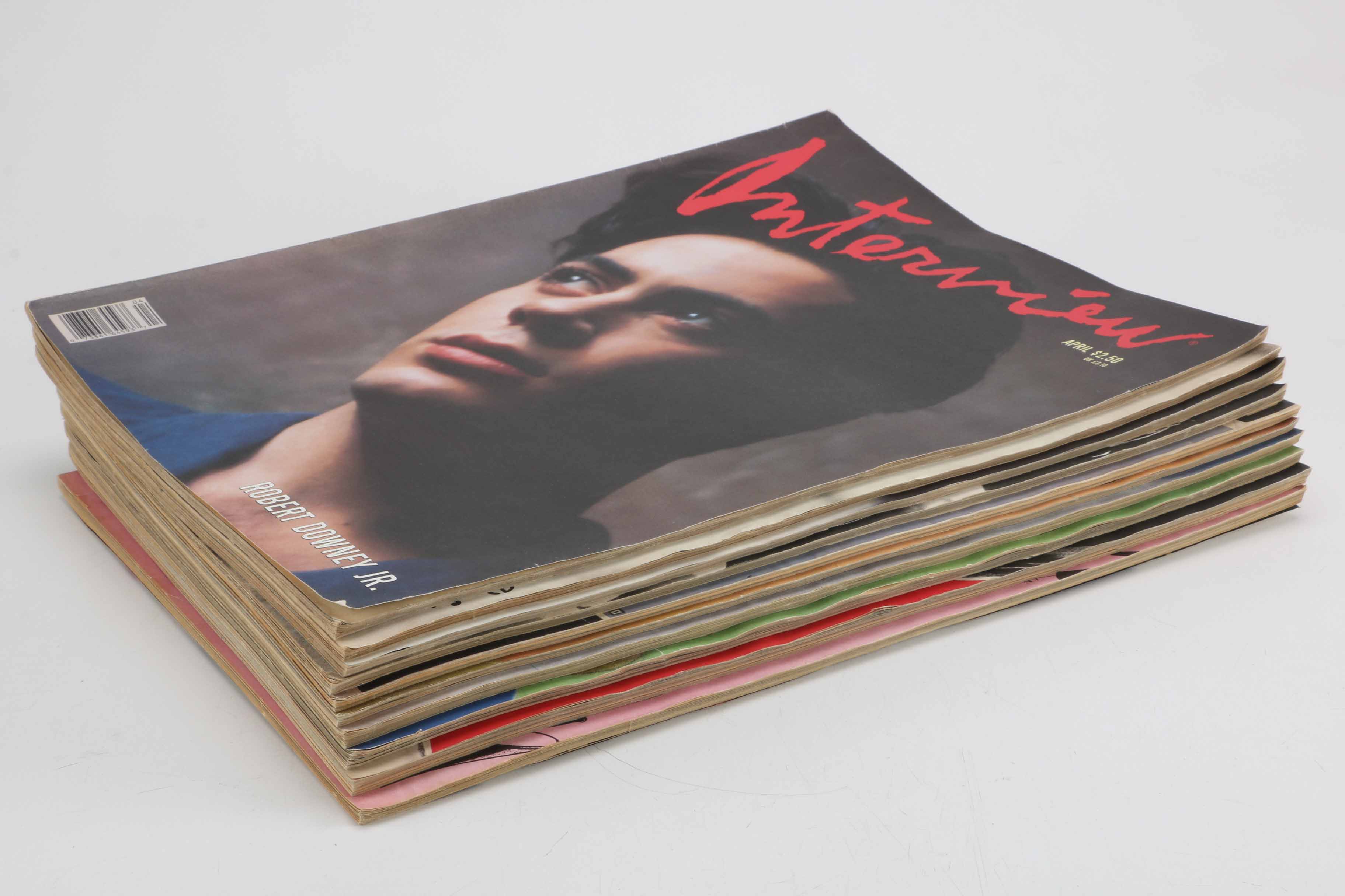 Collection of 1988 and December 1987 "Interview" Magazines