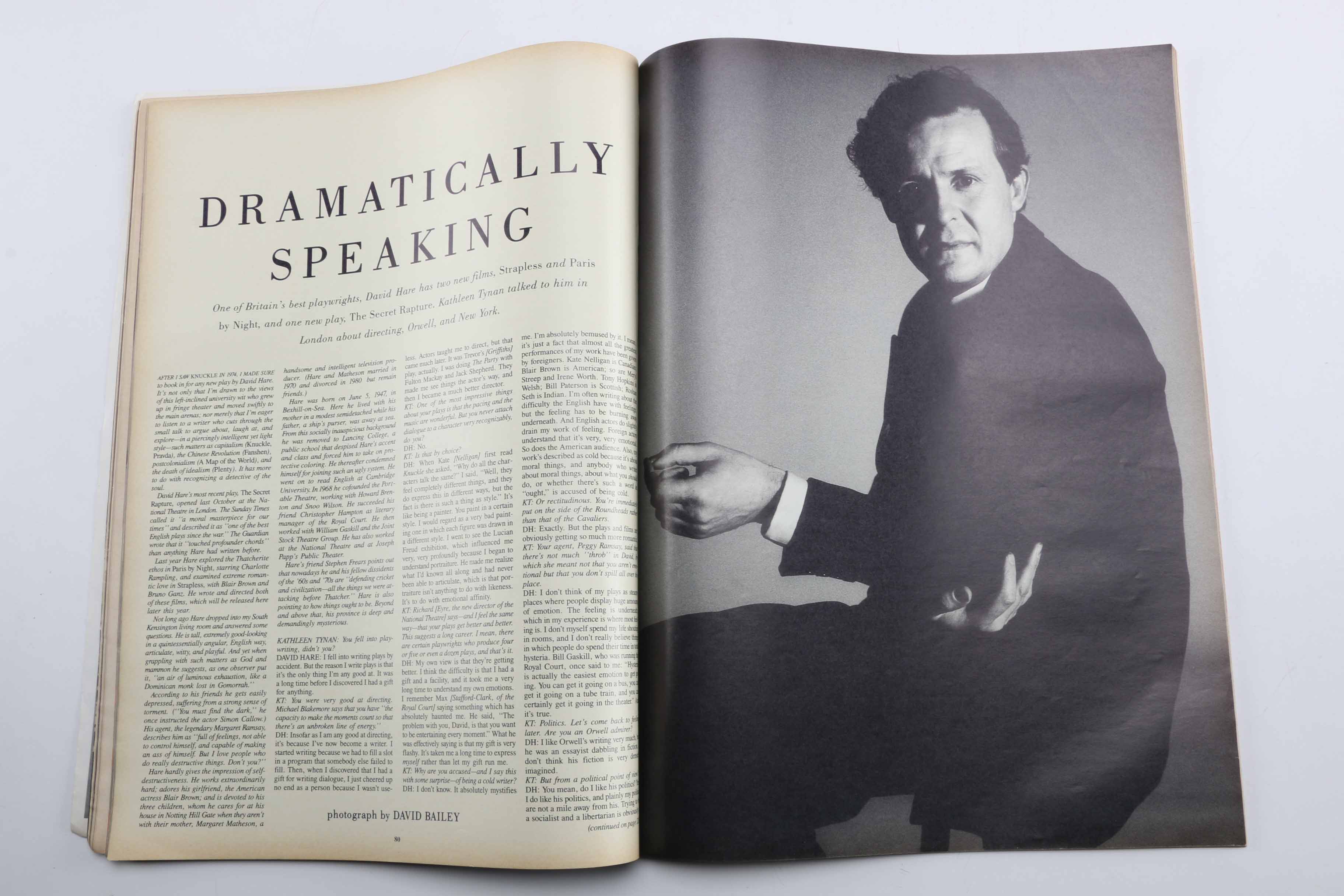 Collection of 1988 and December 1987 "Interview" Magazines