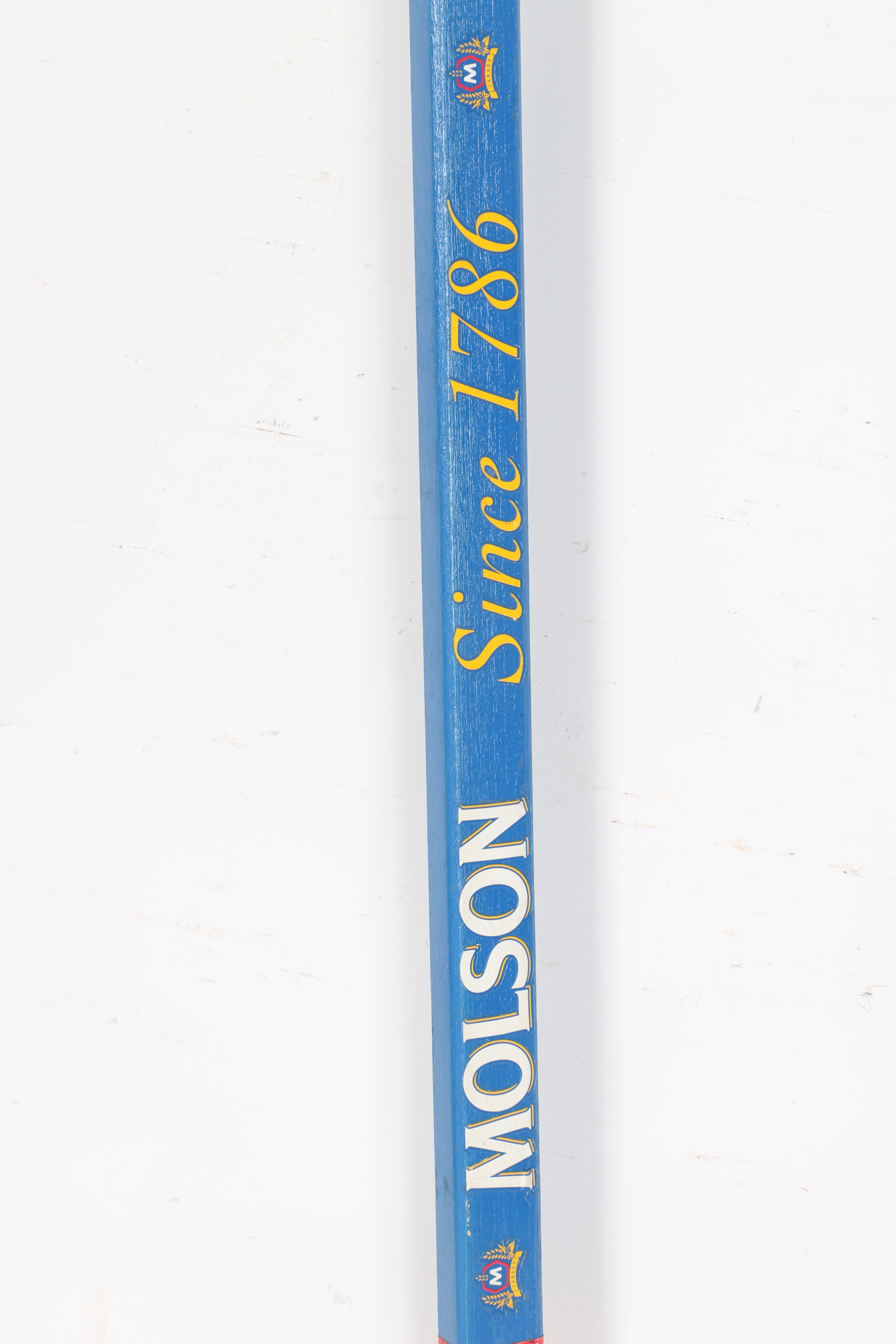 Vintage Ice Skates and Molson Hockey Stick