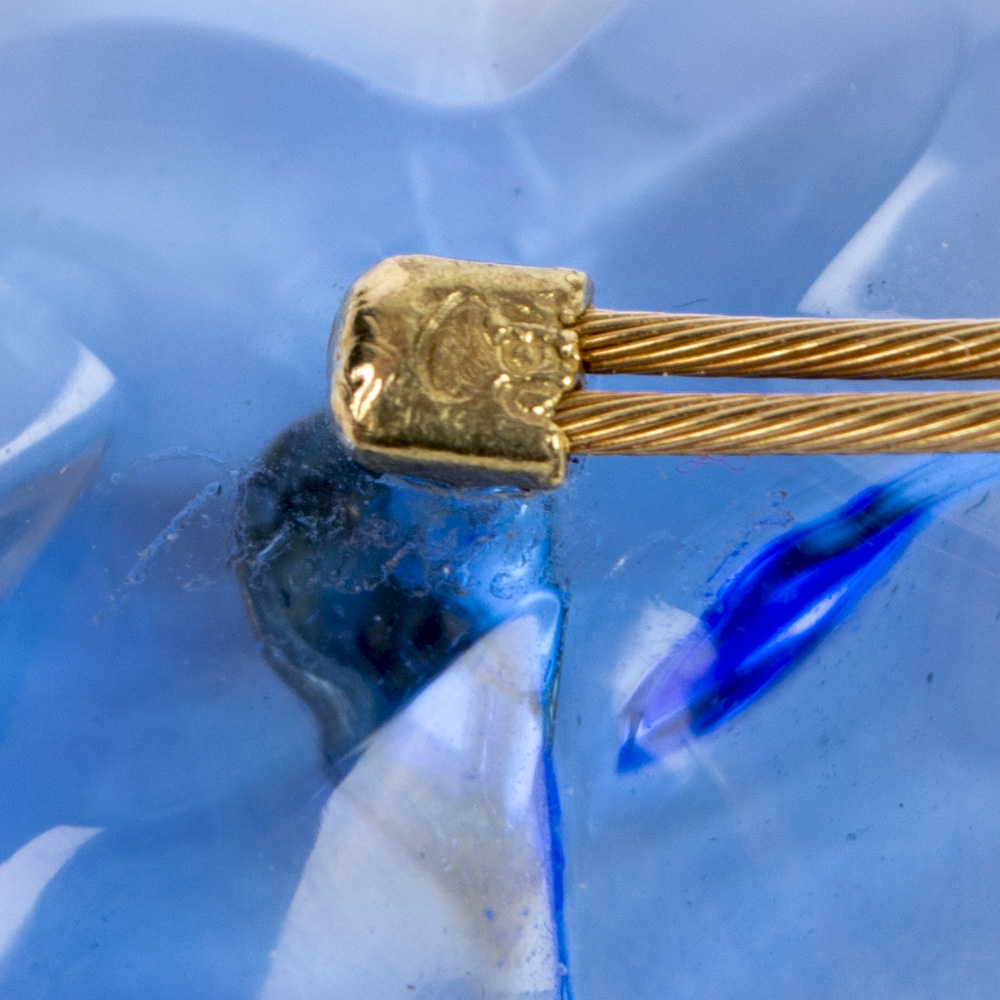 18K Gold and Glass Baccarat "Hortensia" Necklace