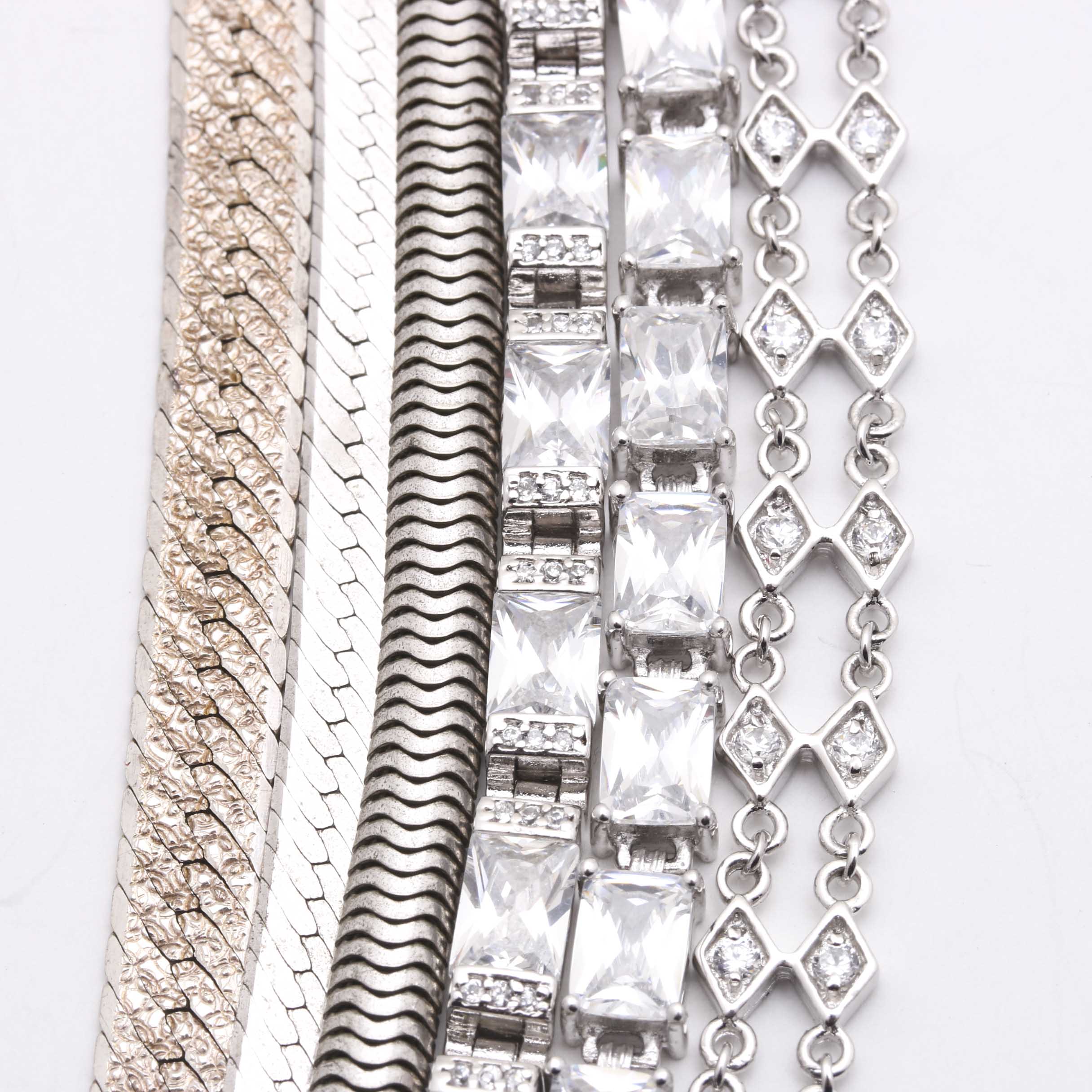 Sterling Silver Cubic Zirconia Bracelets and Necklaces