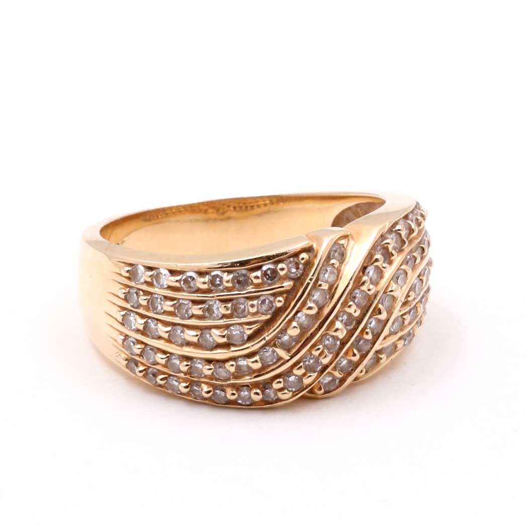 14K Yellow Gold Diamond Ring