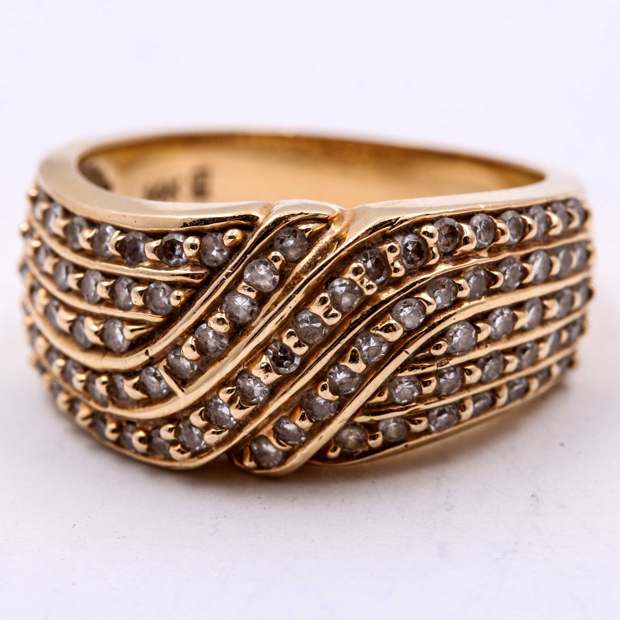 14K Yellow Gold Diamond Ring