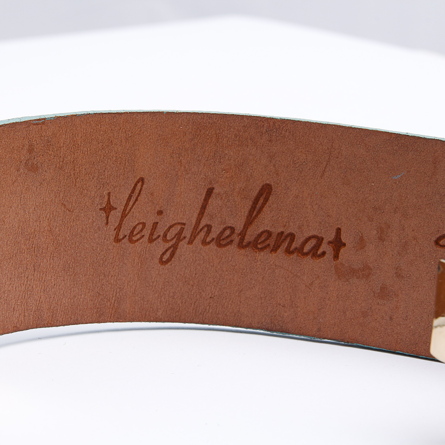 Leighelena Aqua Stingray Wide Jigsaw Cuff