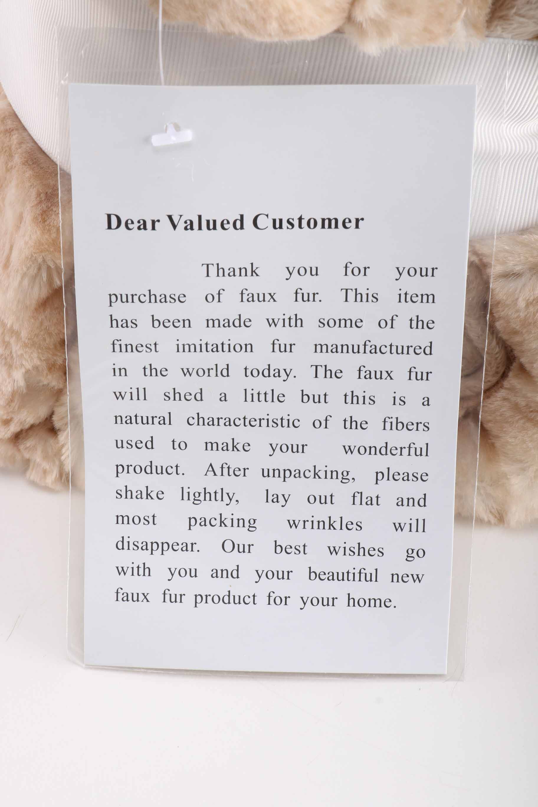 Faux Fur Brown Bear and Blanket Set By Dennis Basso Home