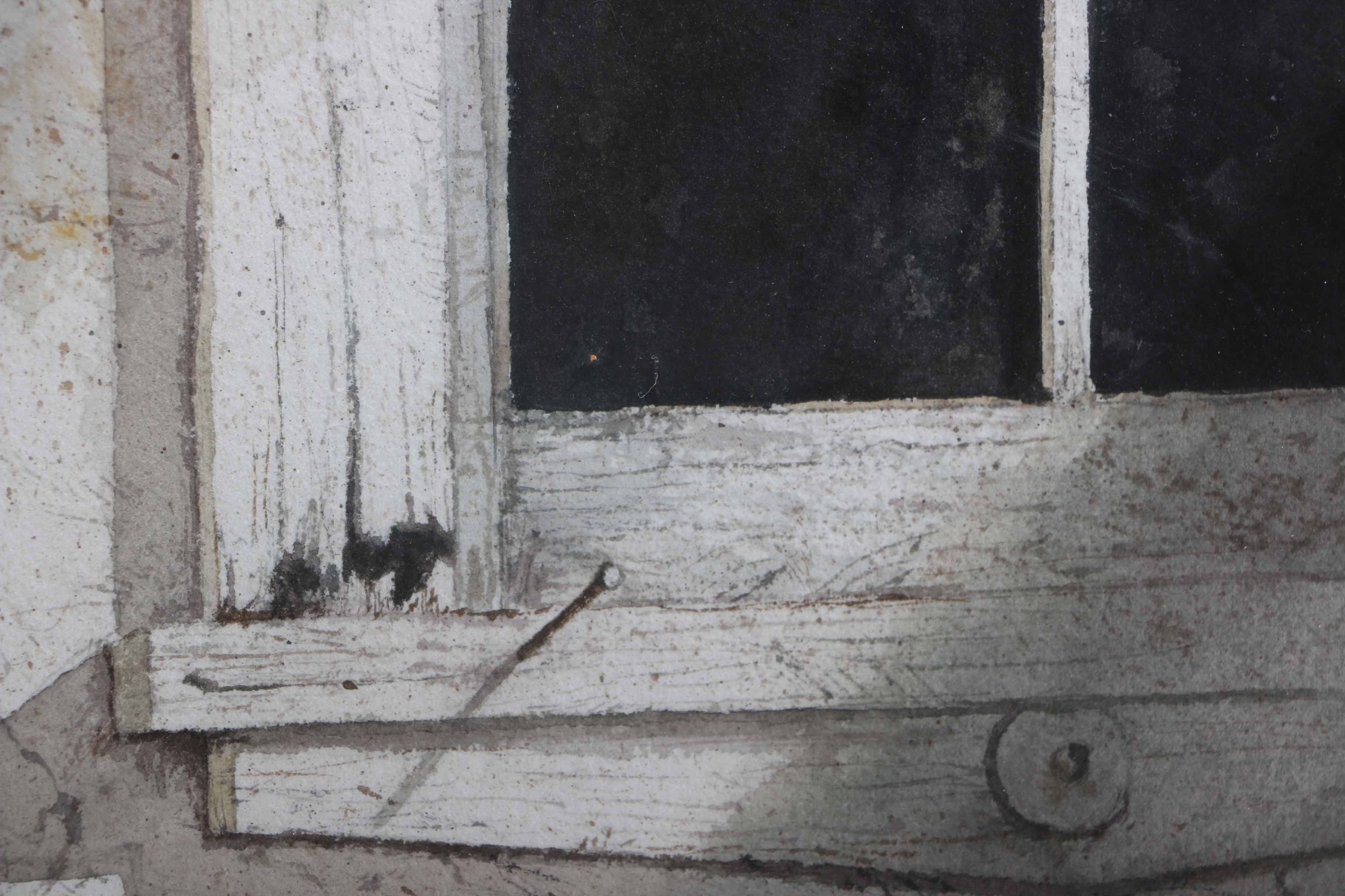 H. Dean Willis Watercolor of a Watering Can Hanging on a Wall