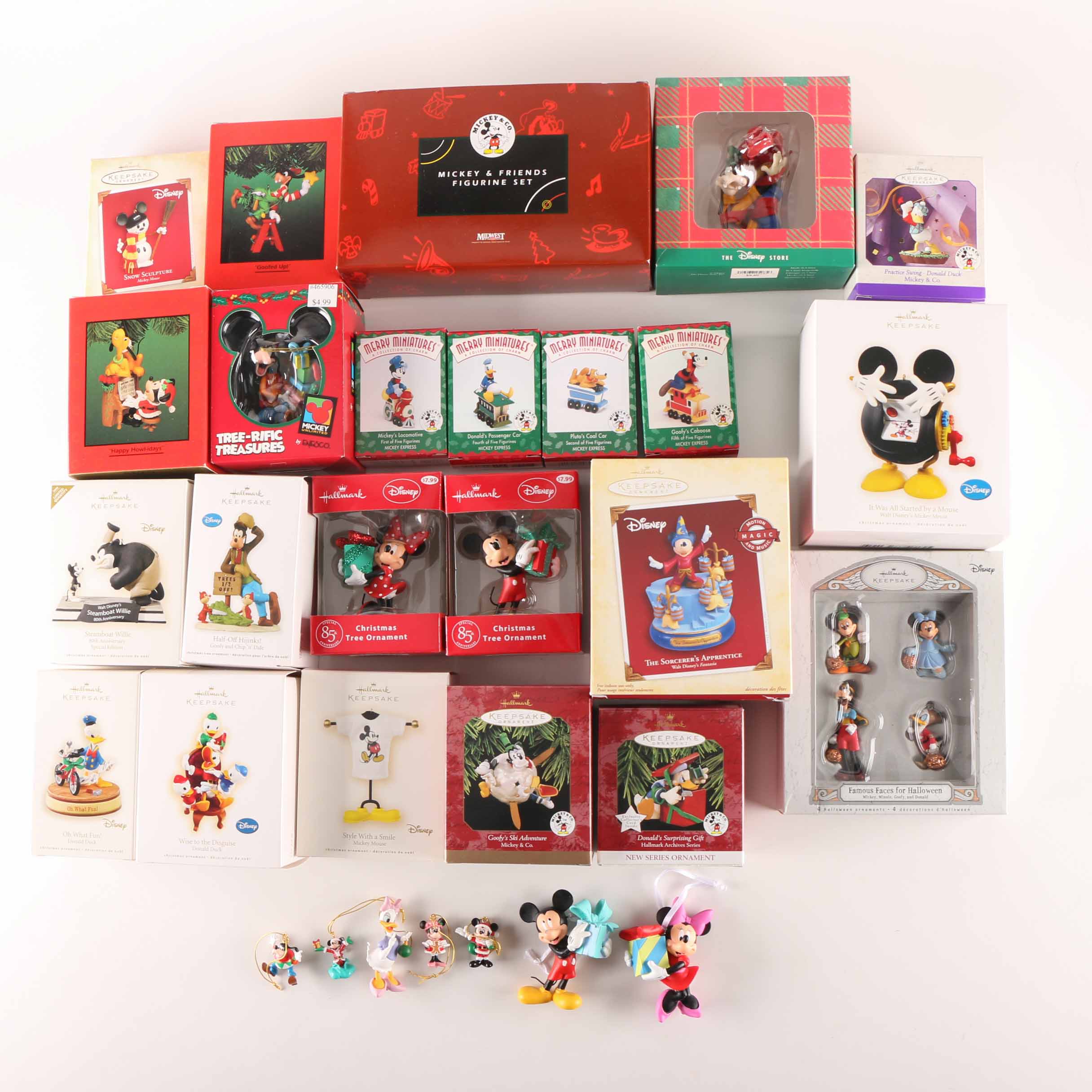 Disney Holiday Ornaments with Mickey and Minnie Mouse