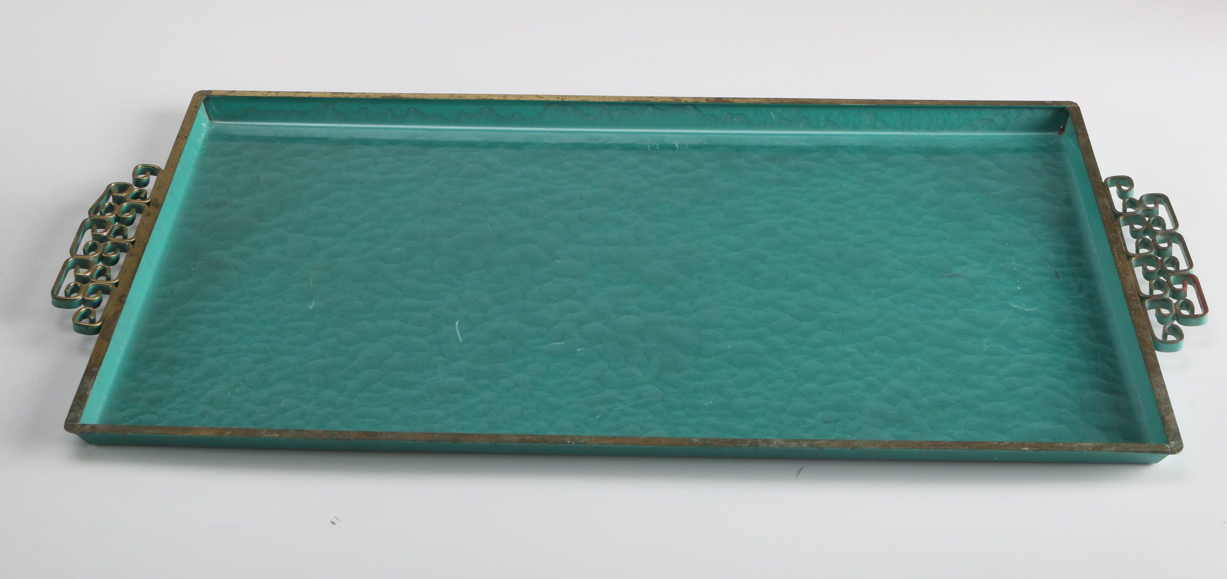 Circa 1950s "Moiré Glaze" Kyes Serving Tray