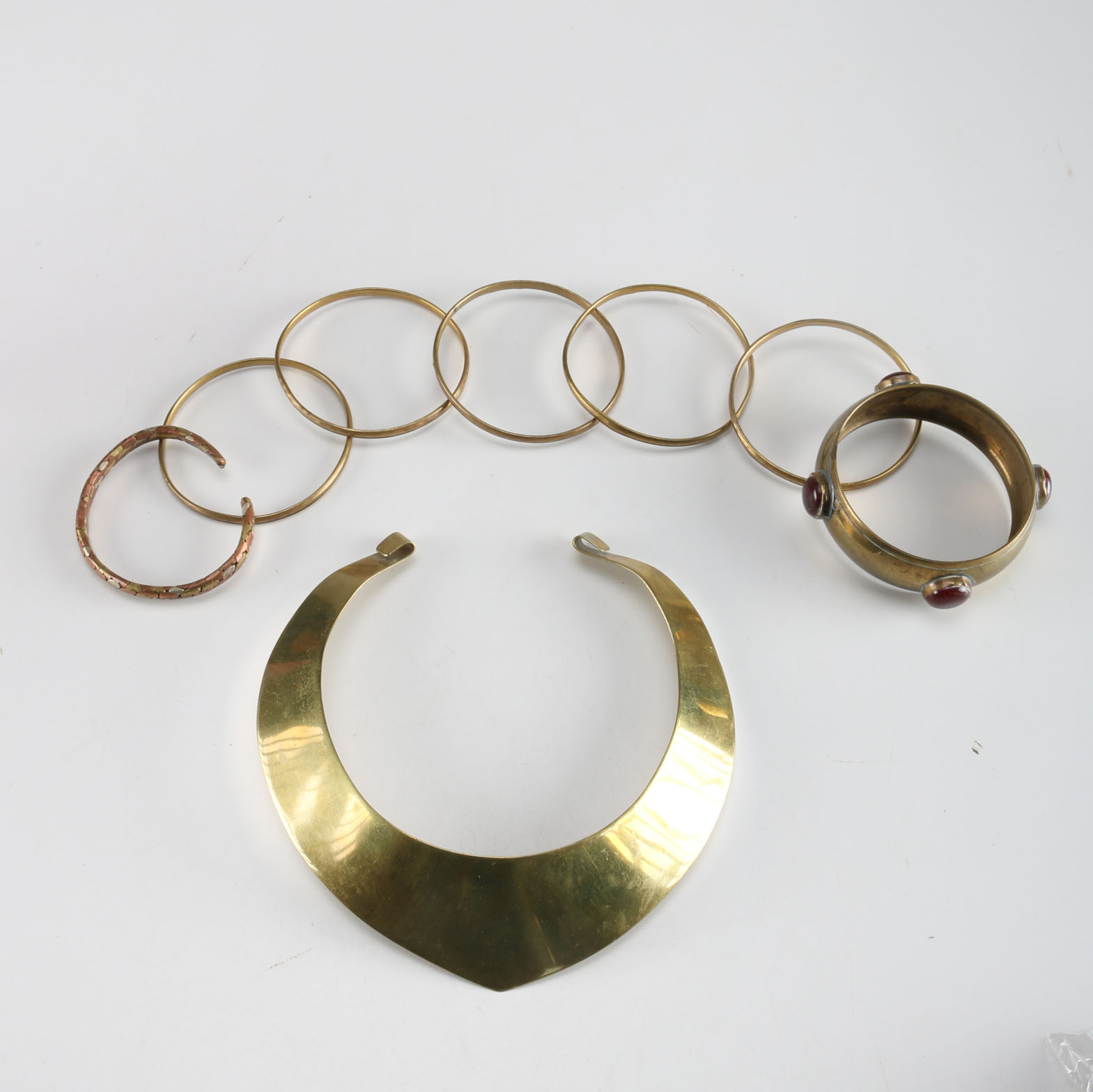 Assortment of Vintage Brass Jewelry