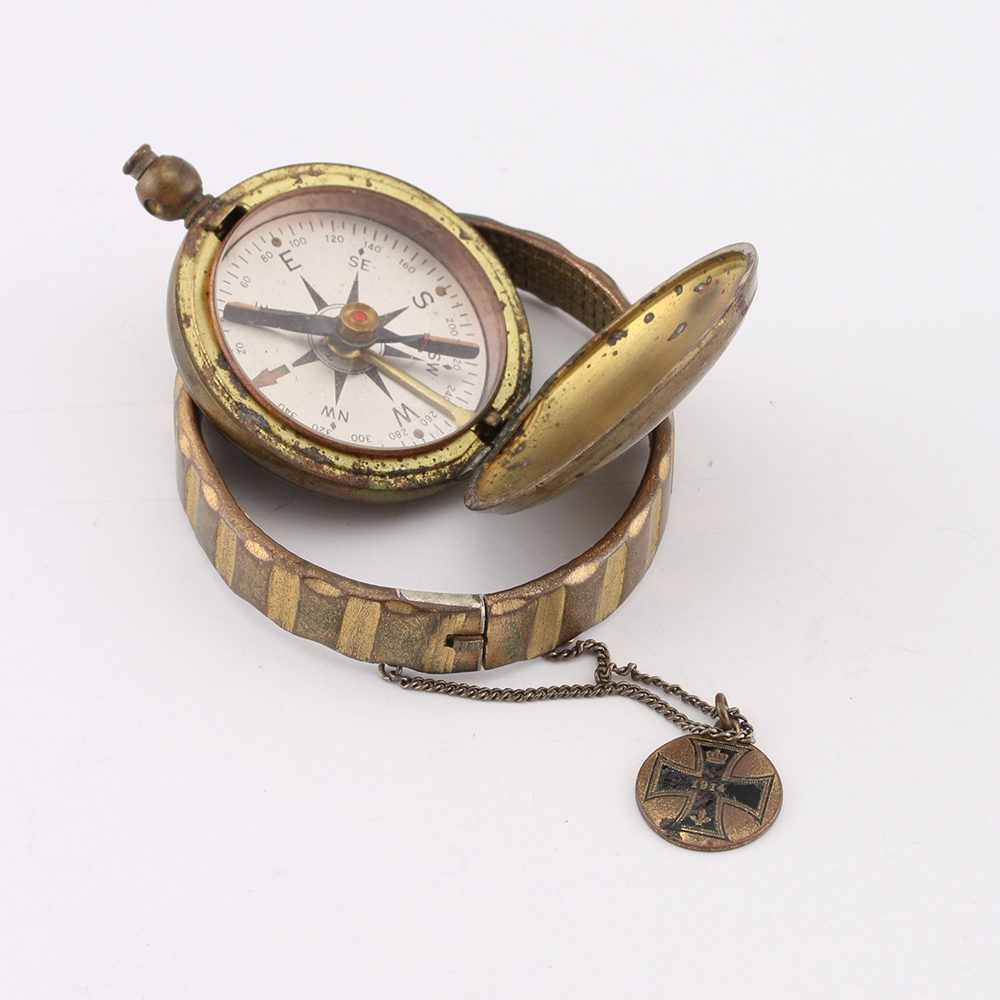 Antique Copper Bracelet and Compass