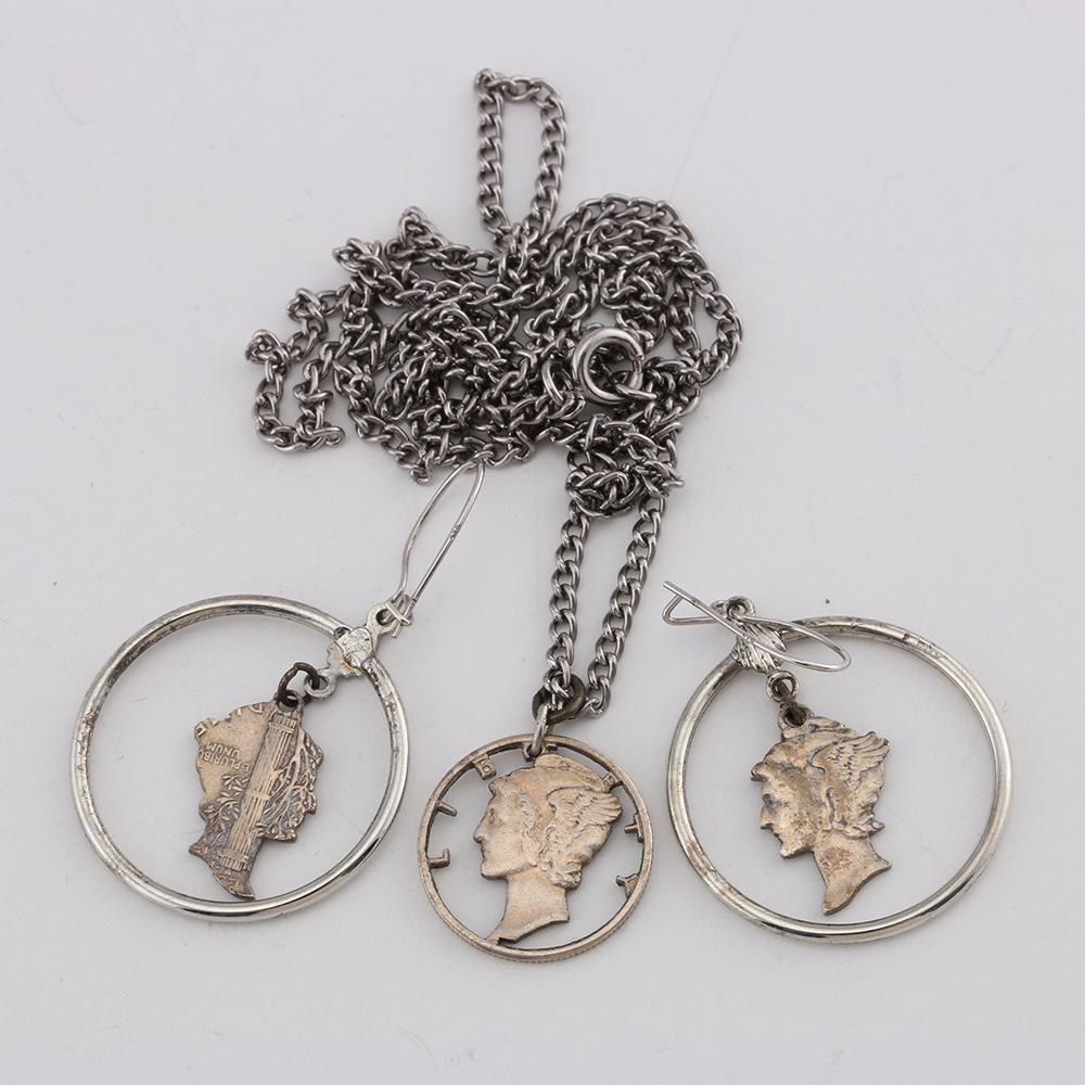 Assortment of Silver Tone Costume Jewelry