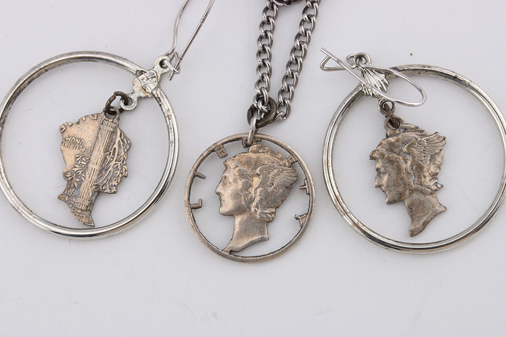 Assortment of Silver Tone Costume Jewelry