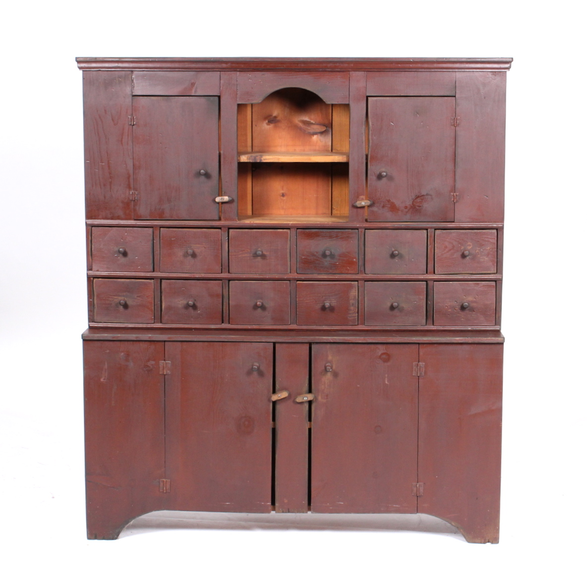 Rustic Pine Two-Piece Cupboard