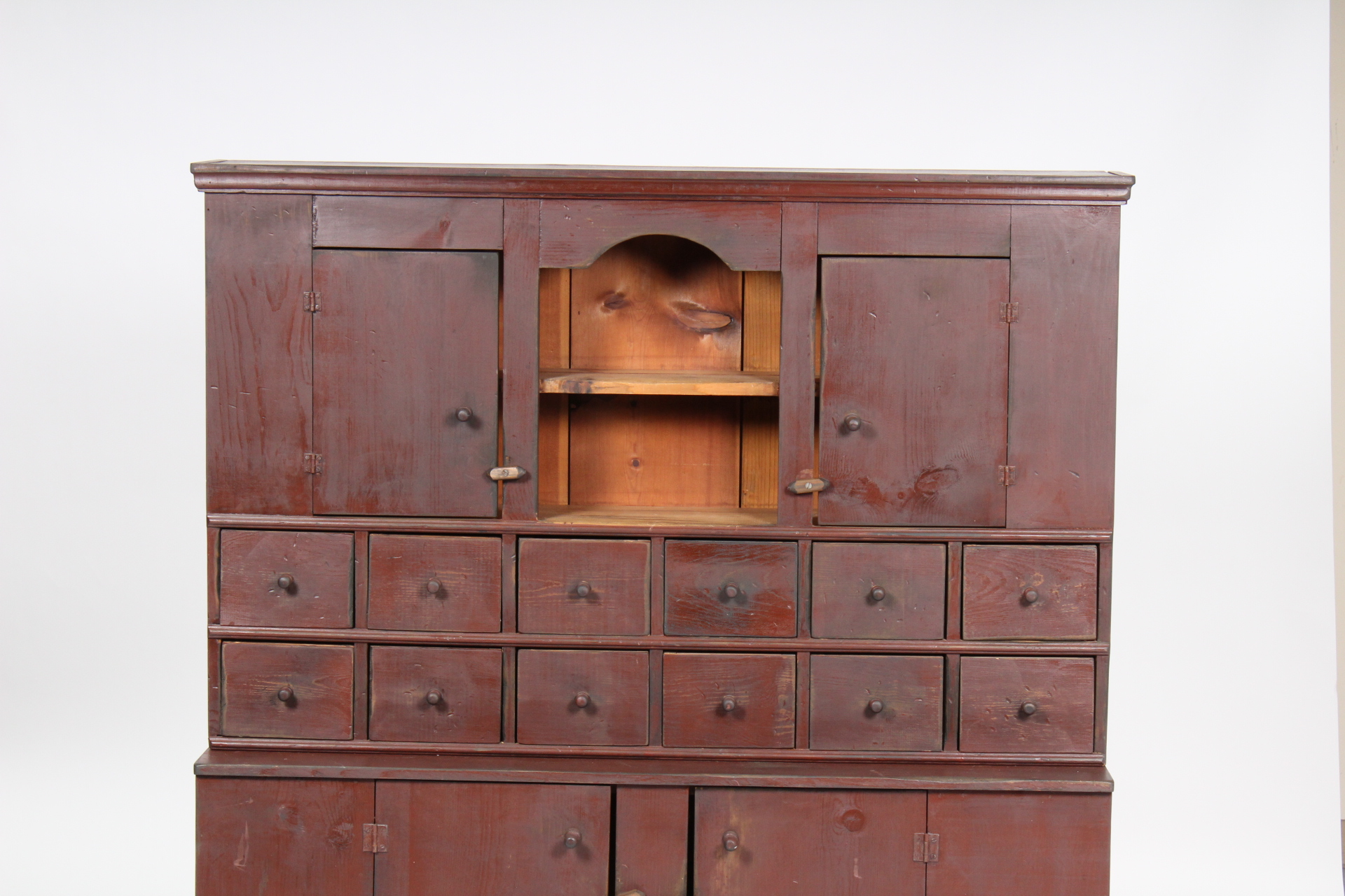 Rustic Pine Two-Piece Cupboard