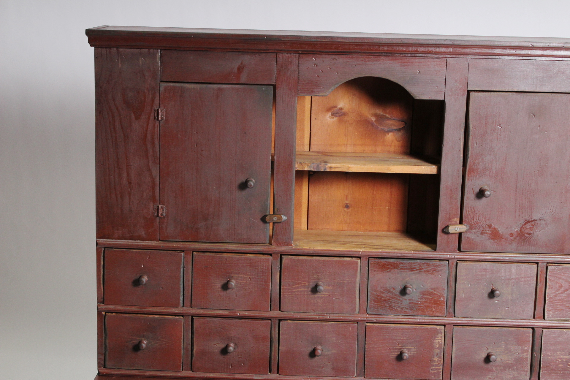Rustic Pine Two-Piece Cupboard