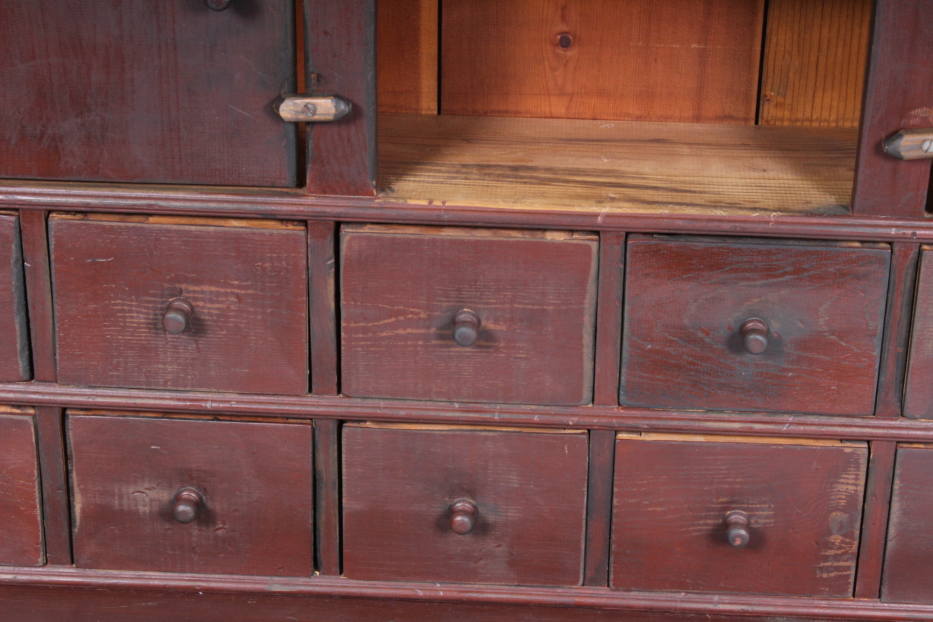 Rustic Pine Two-Piece Cupboard