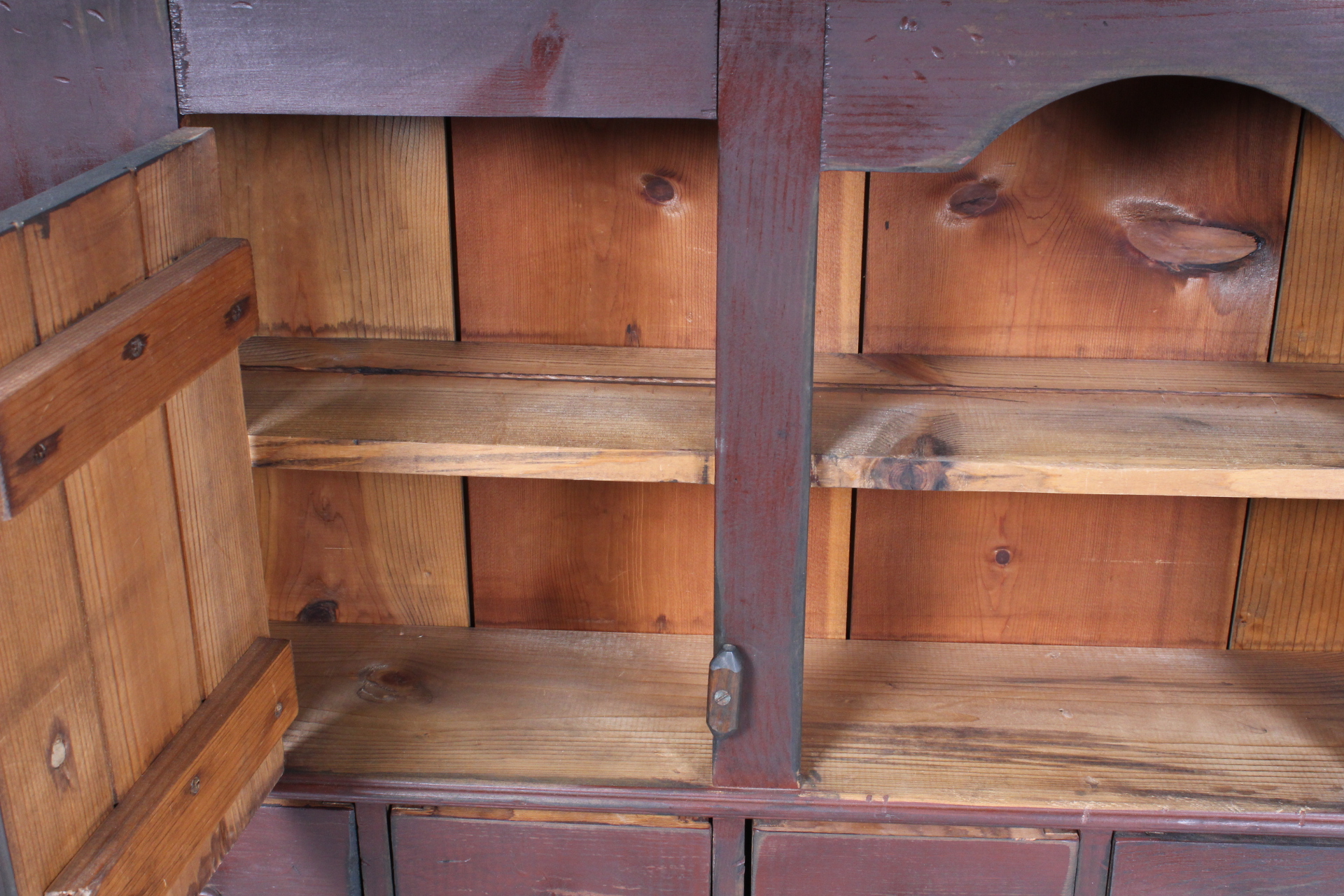 Rustic Pine Two-Piece Cupboard