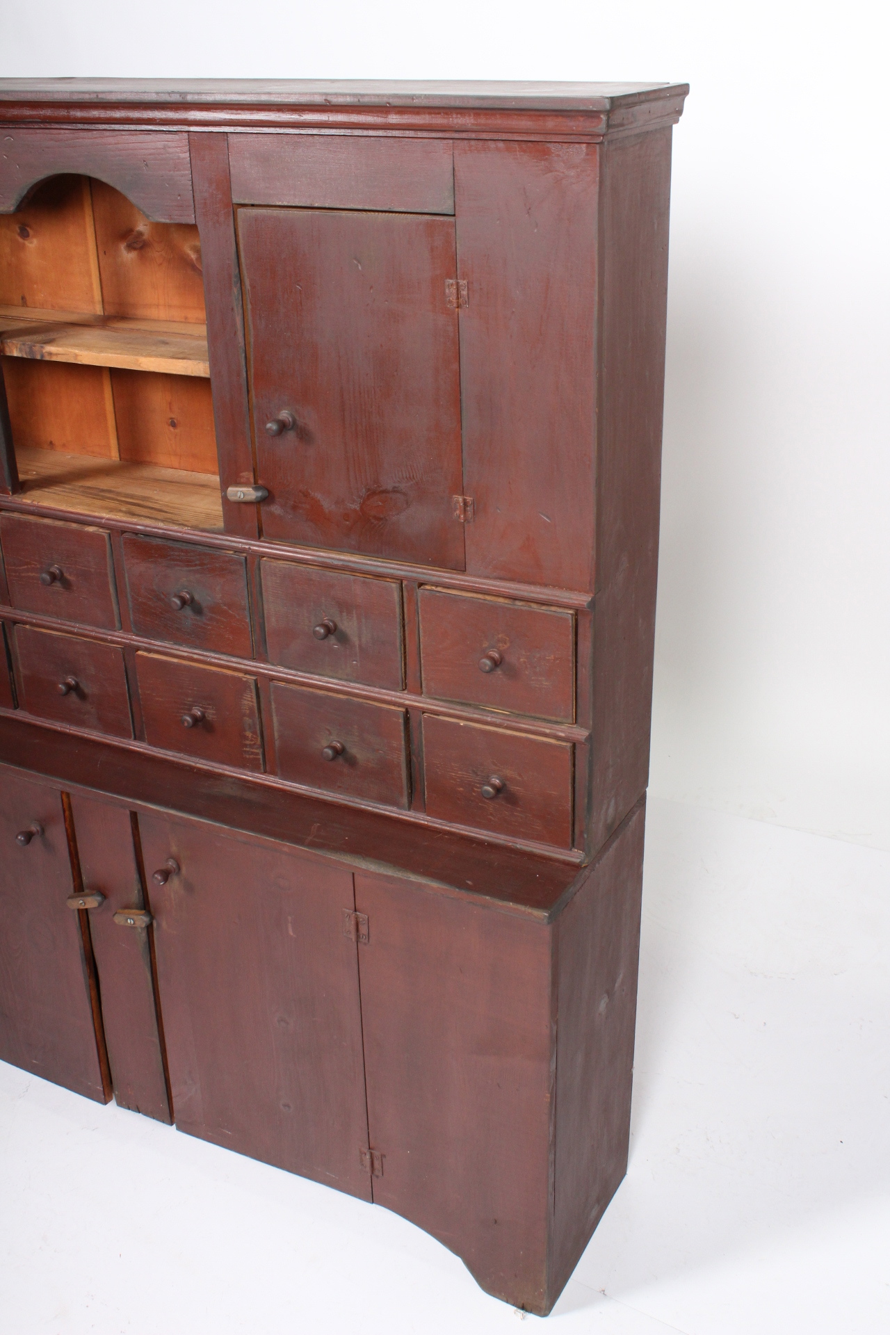 Rustic Pine Two-Piece Cupboard