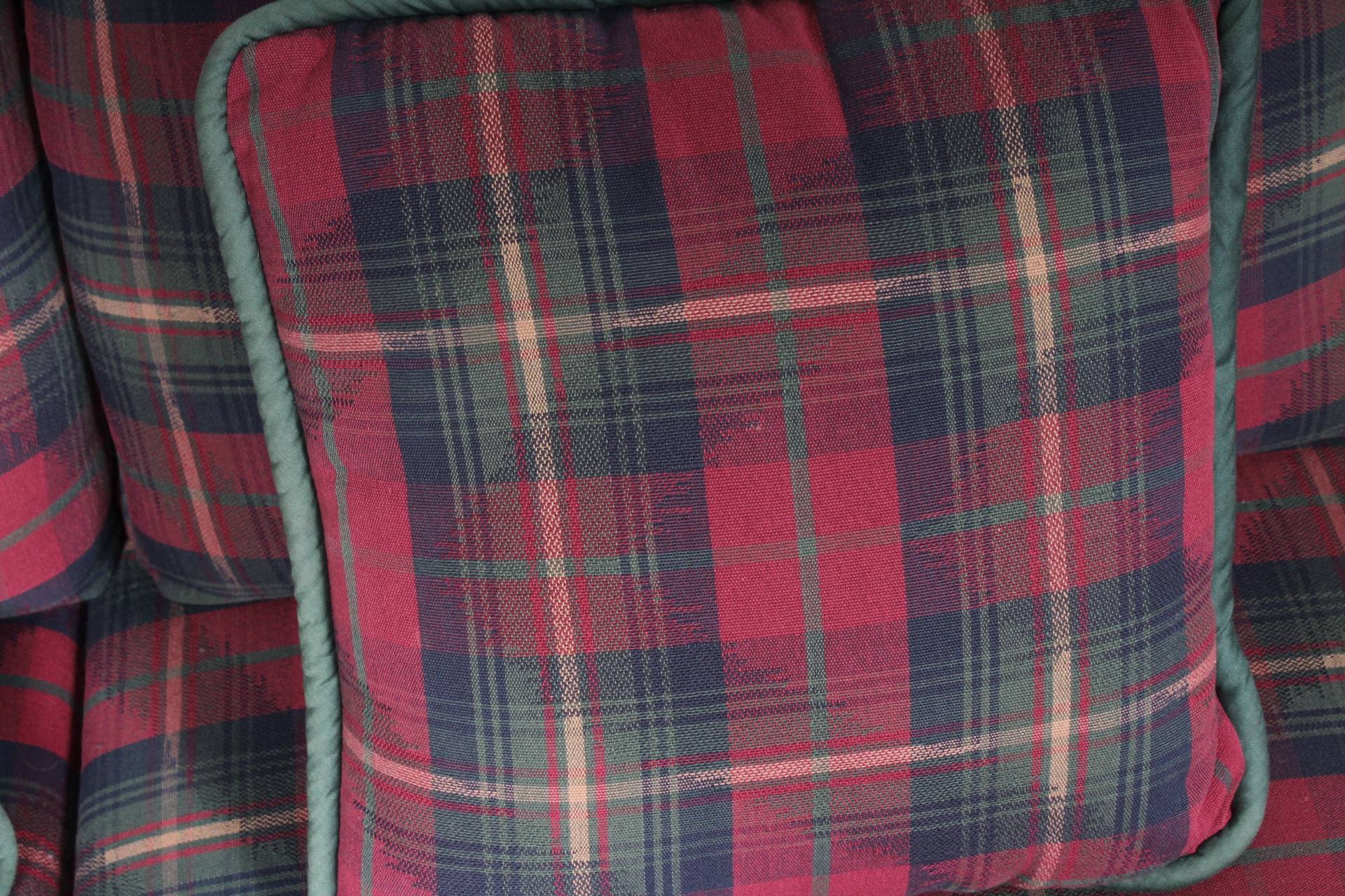 Vintage Begley Plaid Sofa with Loveseat