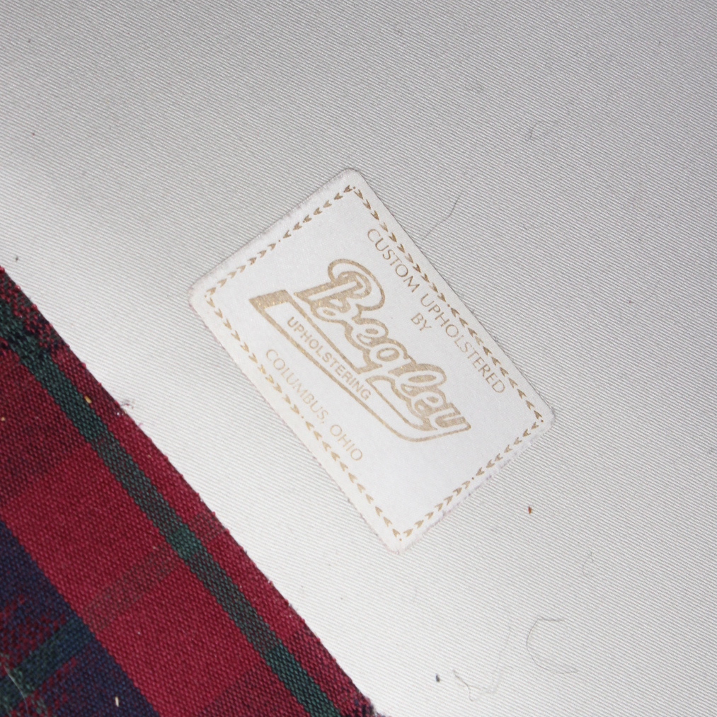 Vintage Begley Plaid Sofa with Loveseat