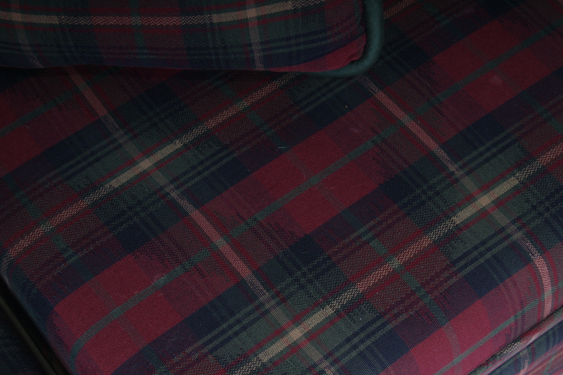 Vintage Begley Plaid Sofa with Loveseat