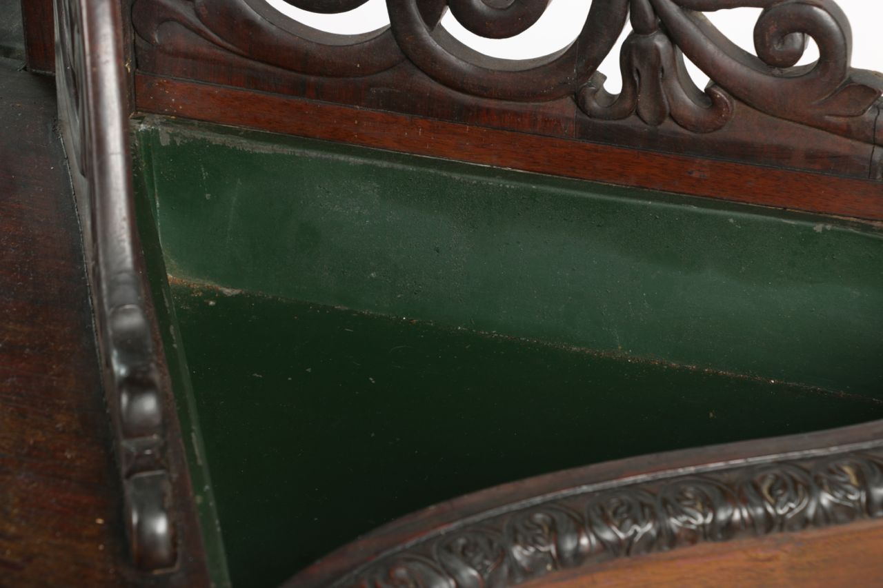 Fine American Rococo Revival Rosewood Etagère / Console Table