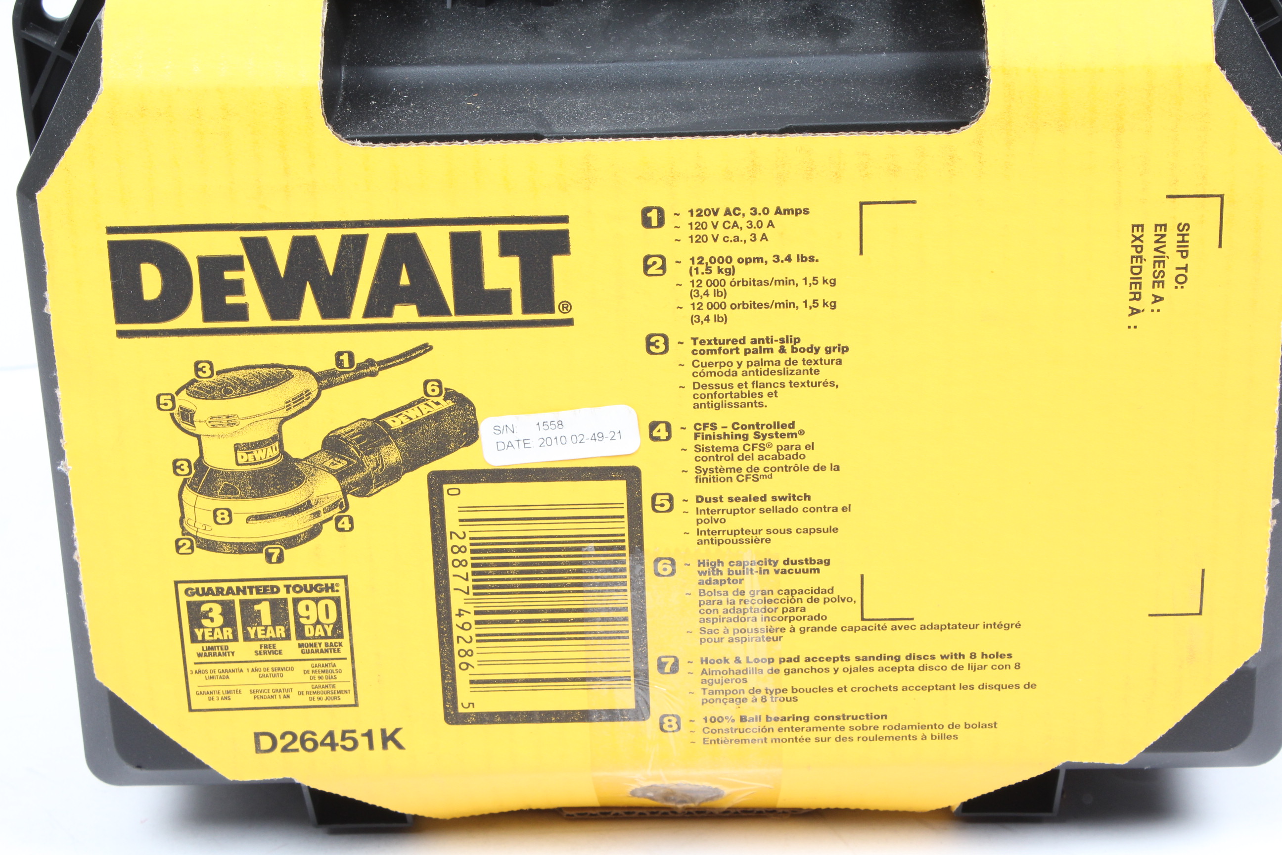 DeWalt Heavy-Duty Orbit Palm Sander Kit