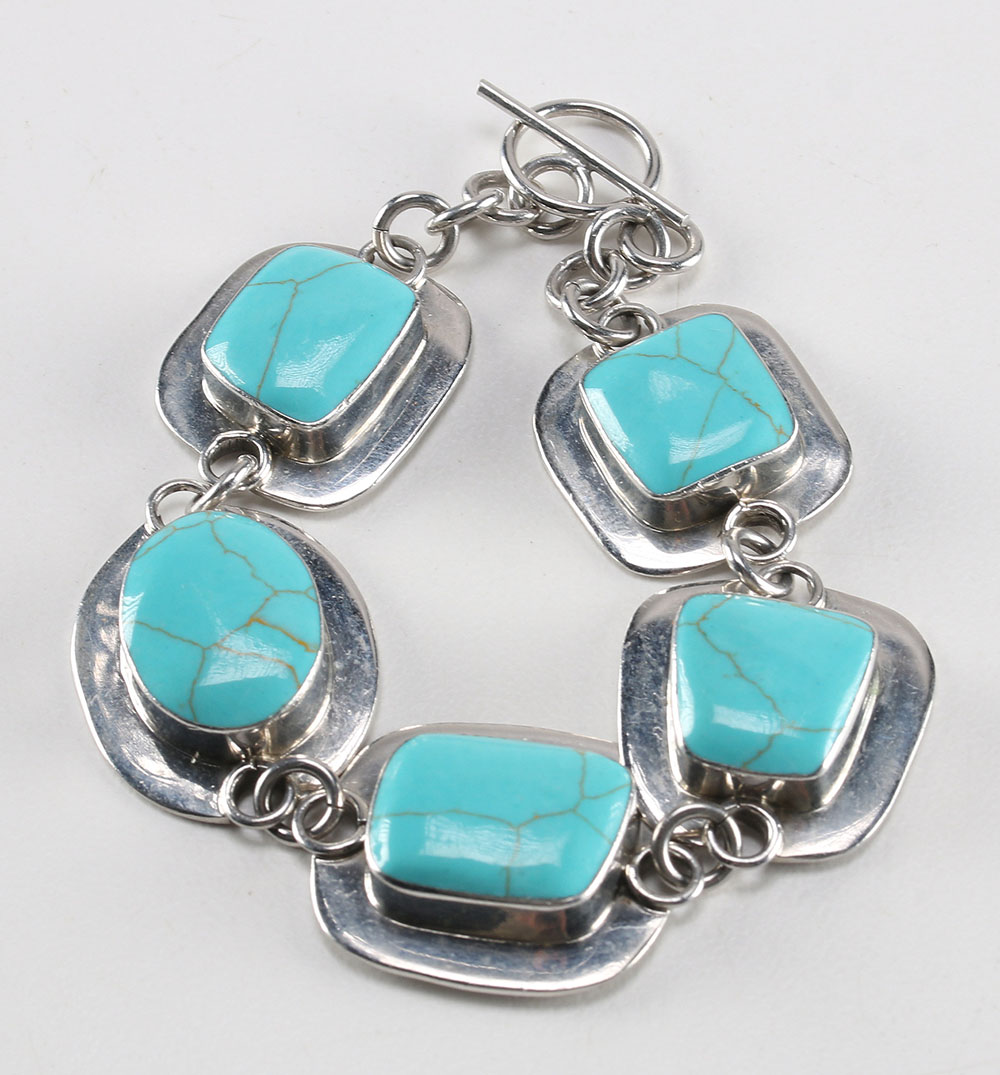 Sterling Silver and Dyed Howlite Jewelry
