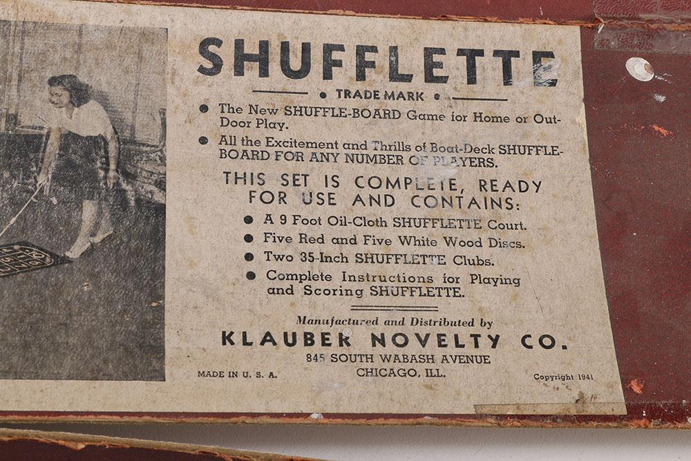 Vintage Portable Shufflette Set