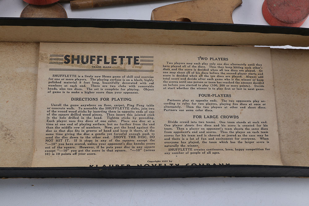 Vintage Portable Shufflette Set