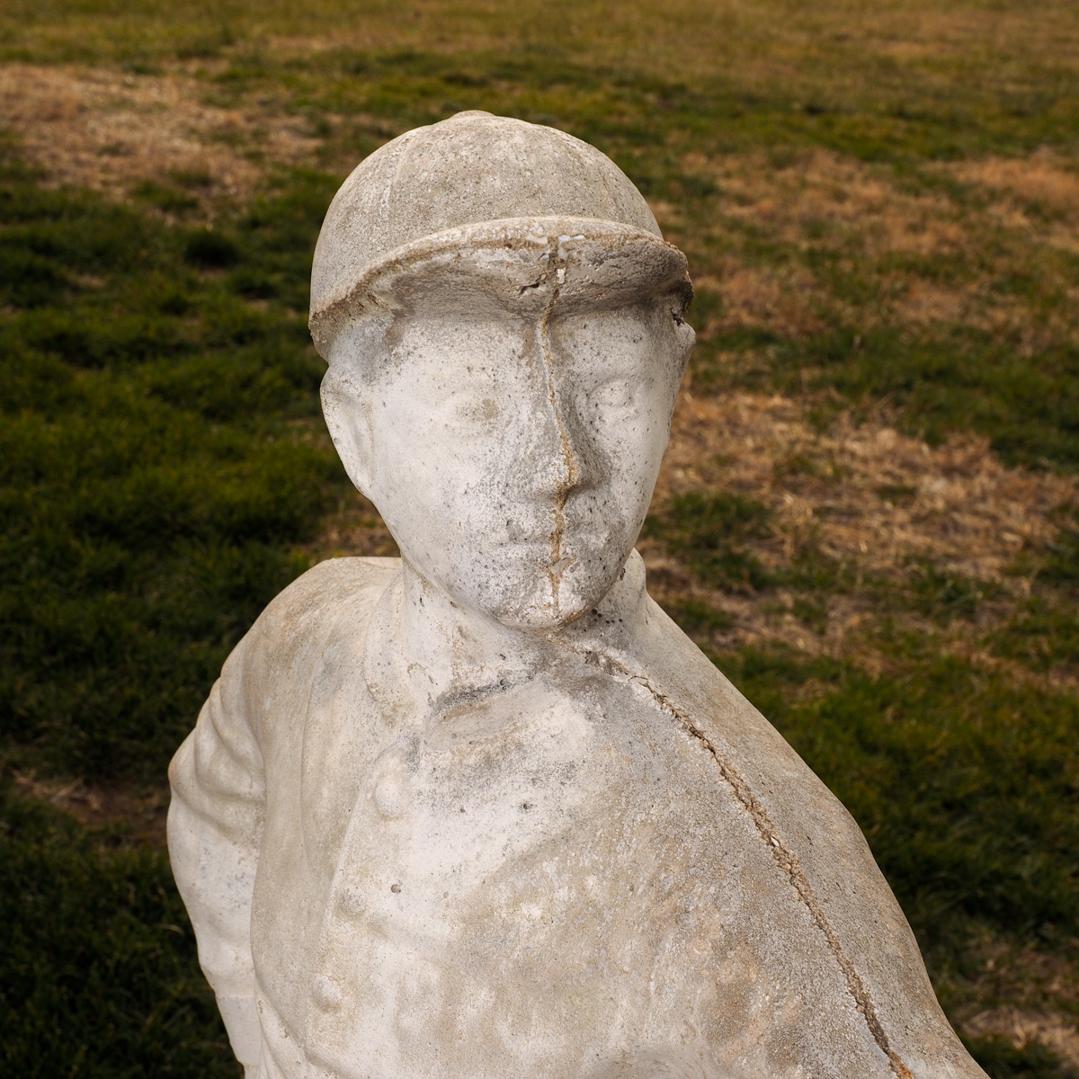 Concrete Jockey Lawn Statue