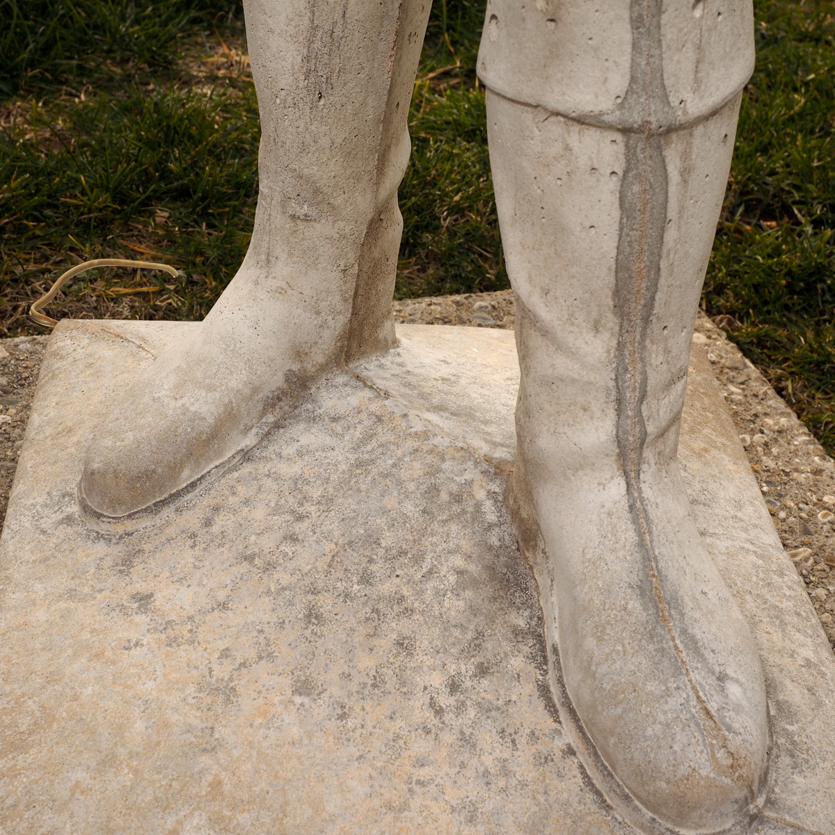 Concrete Jockey Lawn Statue