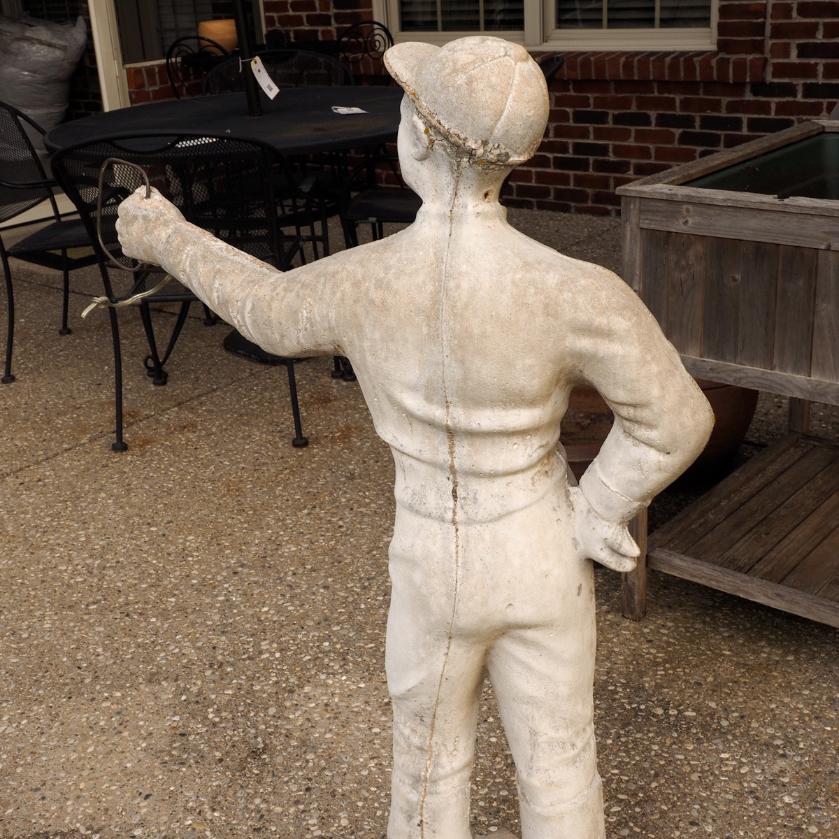 Concrete Jockey Lawn Statue
