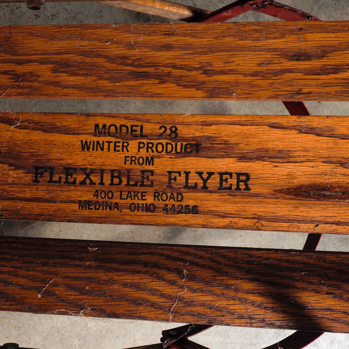Vintage "Model 28" Red Flexible Flyer Sled