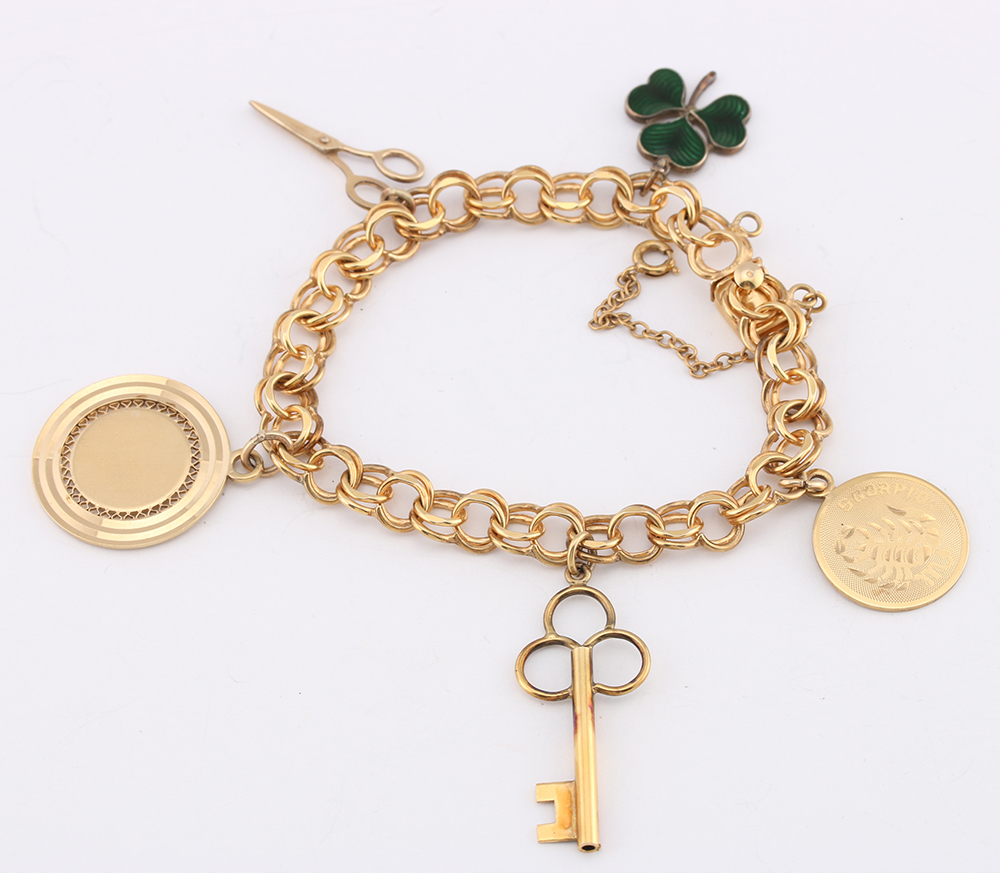 Gold Tone Bracelet, Rings, and Necklaces