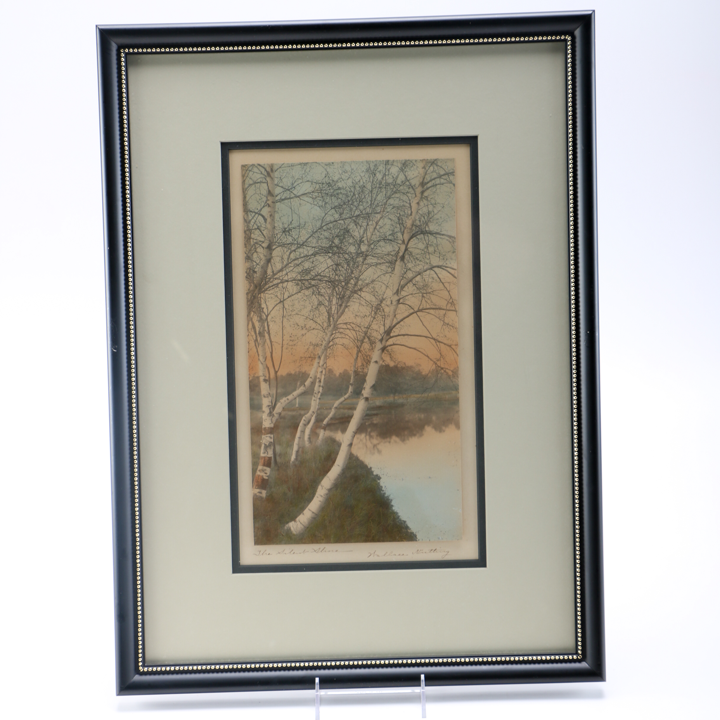 Wallace Nutting Han-Tinted Photograph "The Silent Shore"