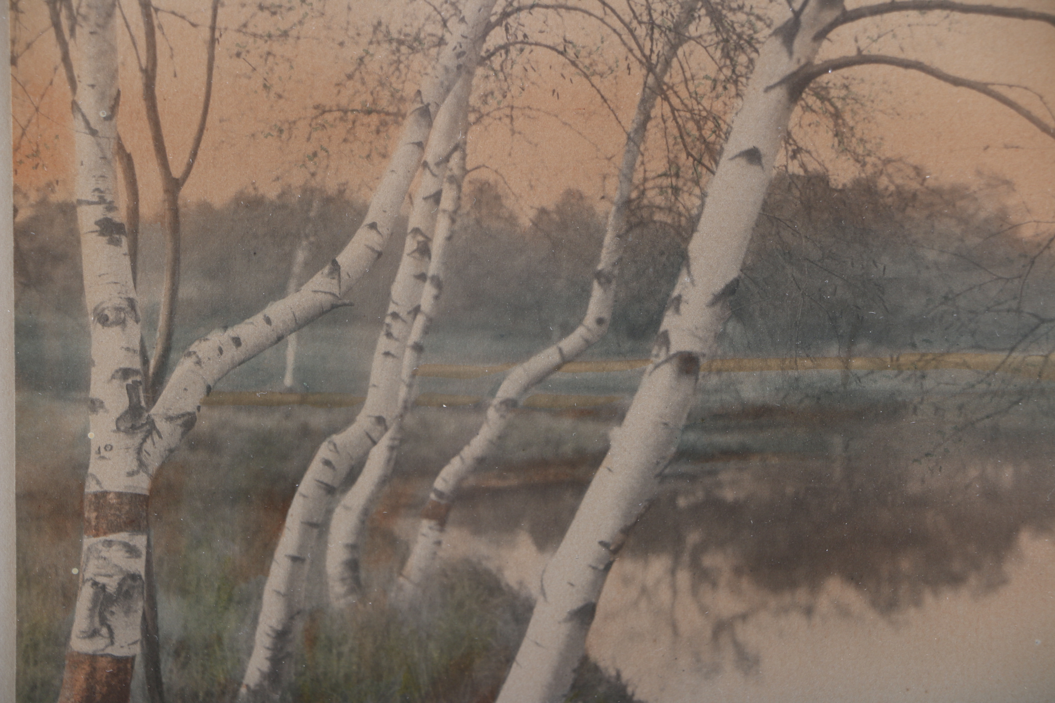 Wallace Nutting Han-Tinted Photograph "The Silent Shore"